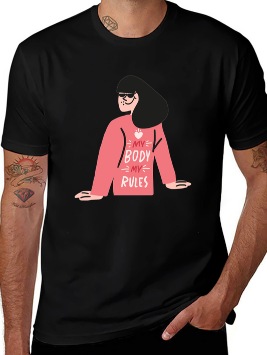 My Body My Rules Graphic Tee - Black