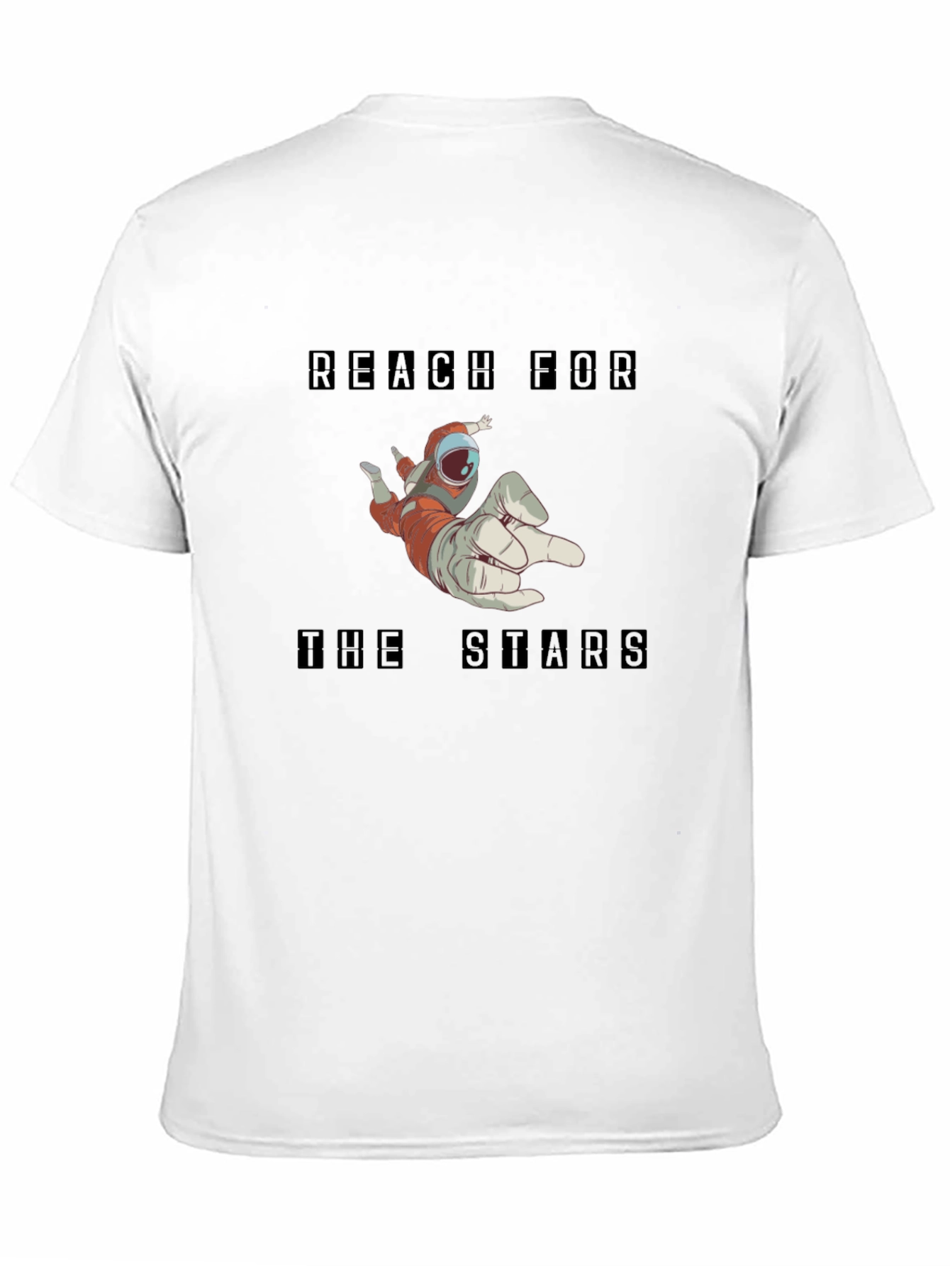 Reach for the Stars Astronaut Graphic Black T-Shirt