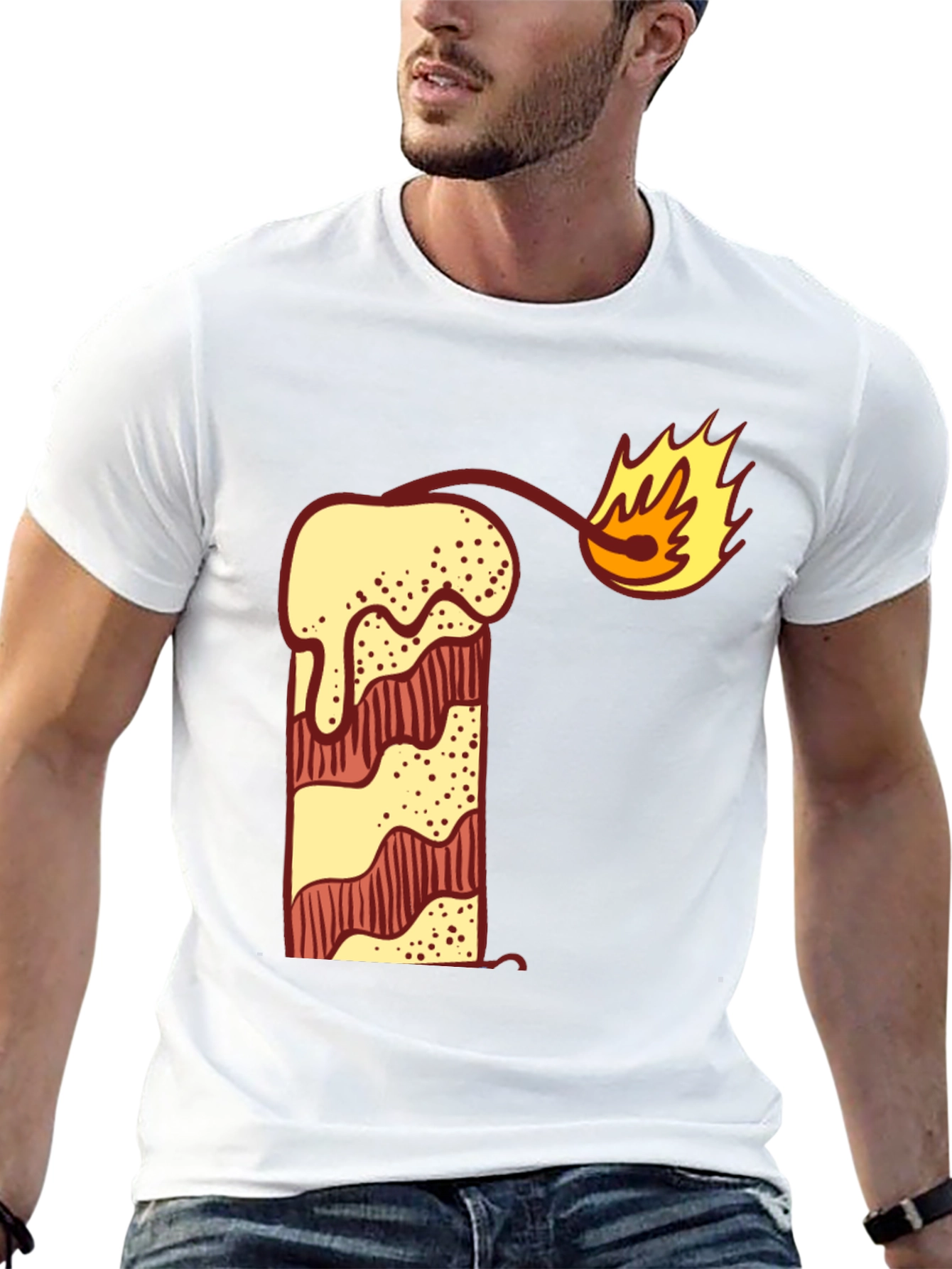 Cake & Match Graphic Tee - Unique Black T-Shirt