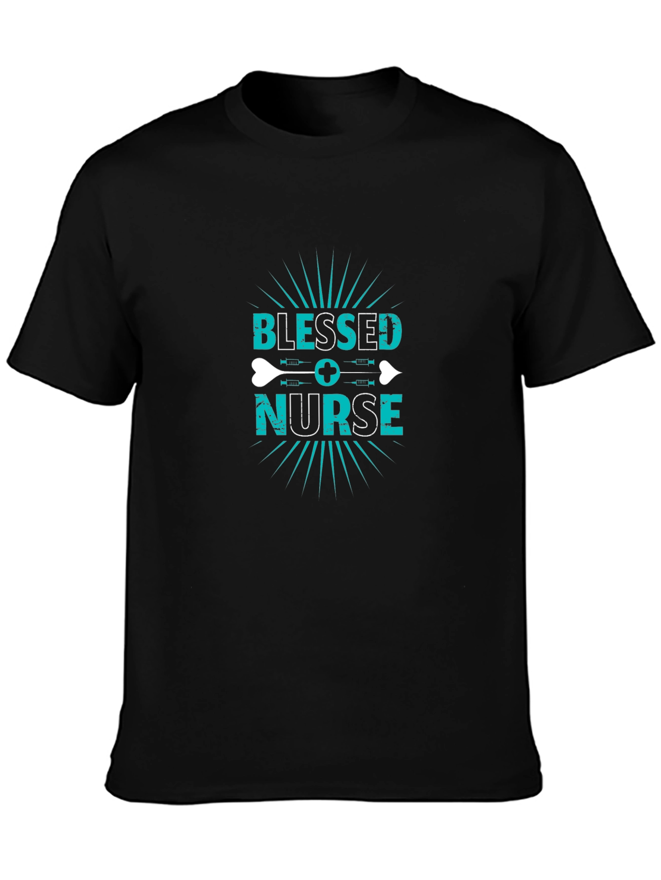 Blessed Nurse Graphic Tee - Black