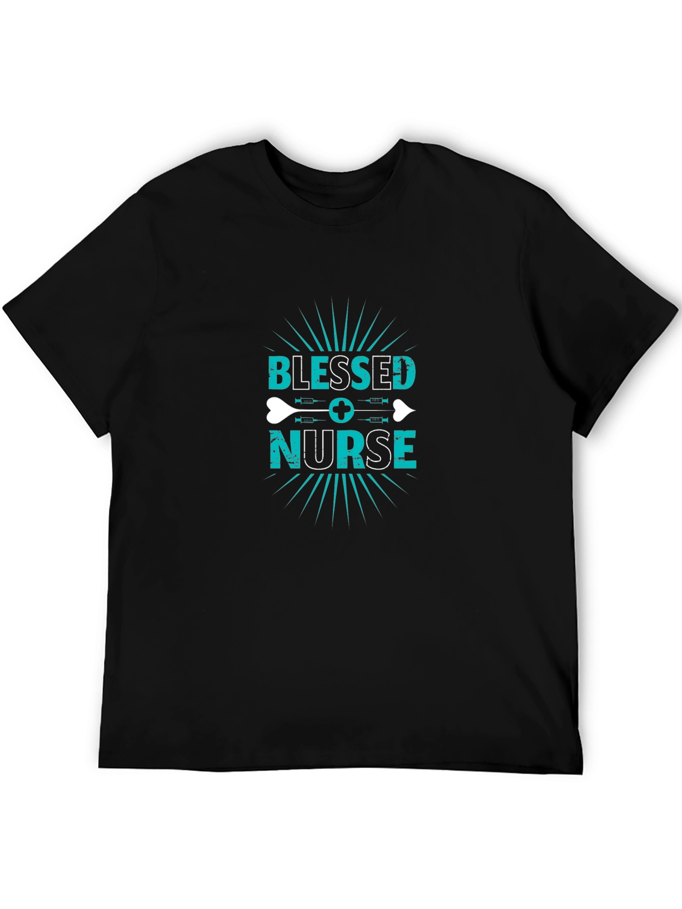 Blessed Nurse Graphic Tee - Black