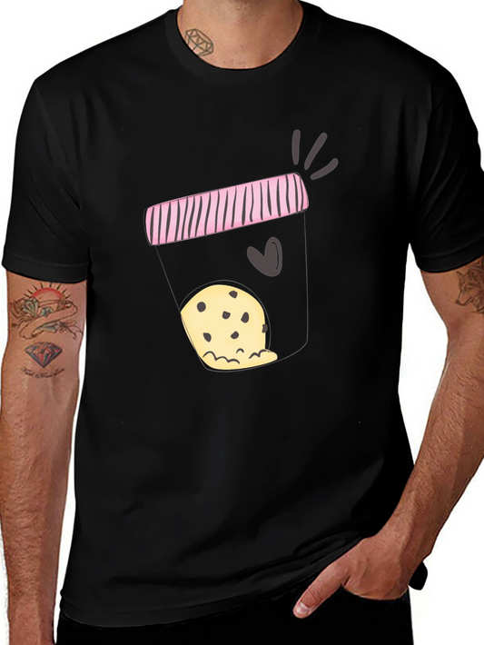 Cute Cookie Jar T-Shirt - Relaxed Fit Black Cotton Tee