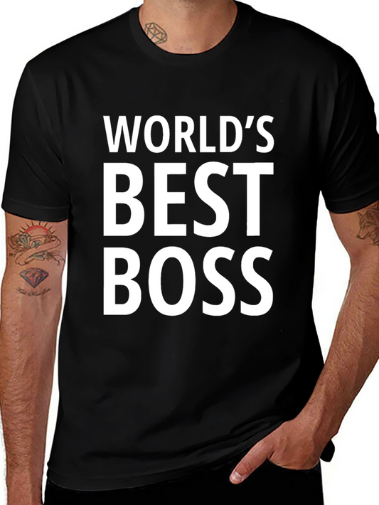 Worlds Best Boss Black T-Shirt