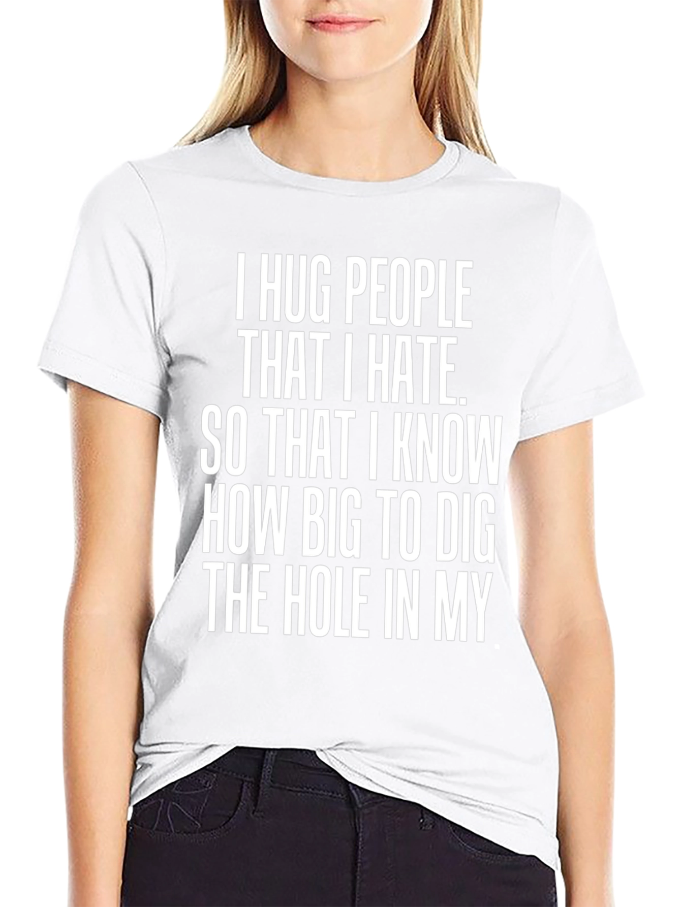 I Hug People Funny Black T-Shirt