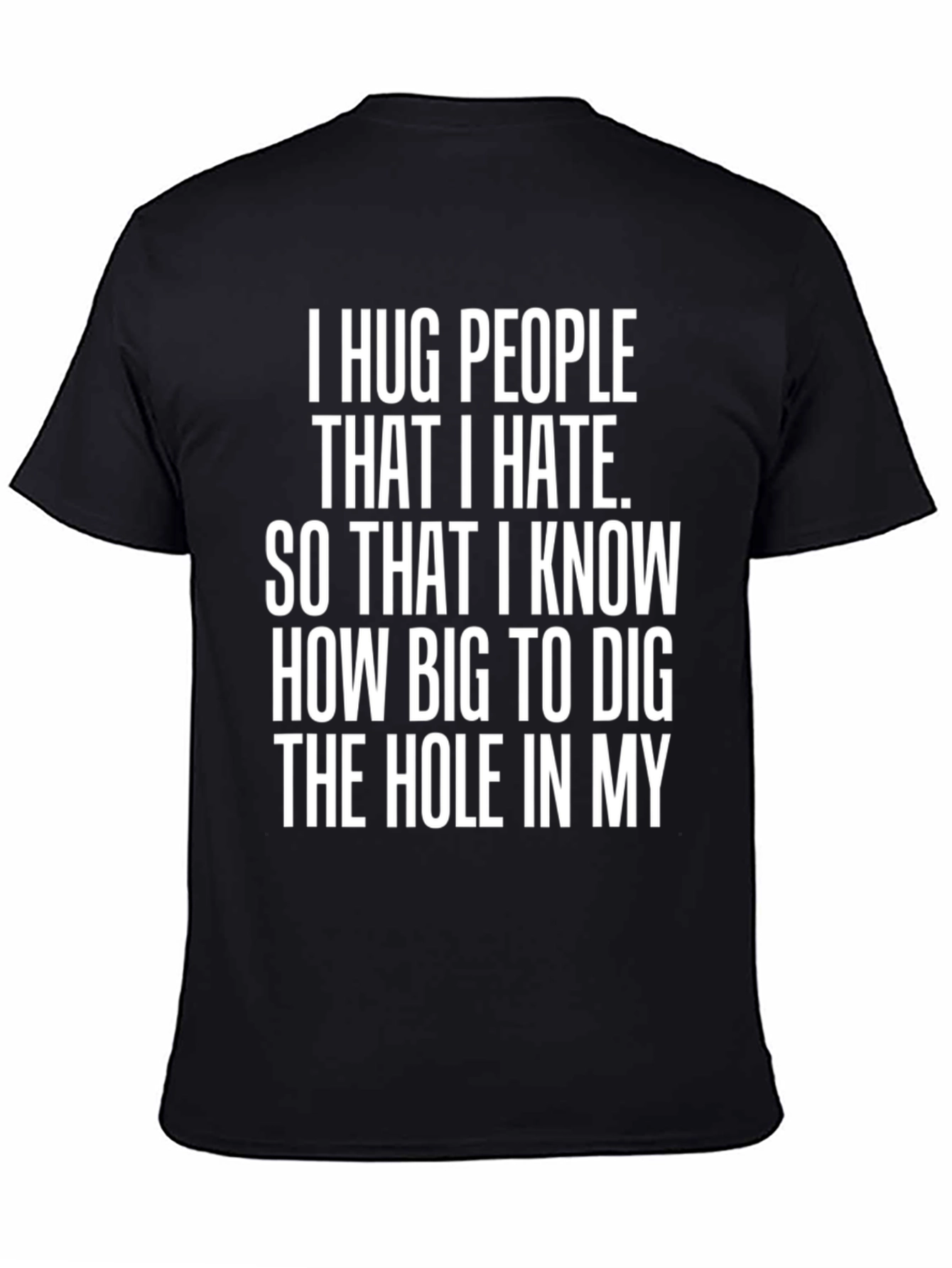 I Hug People Funny Black T-Shirt