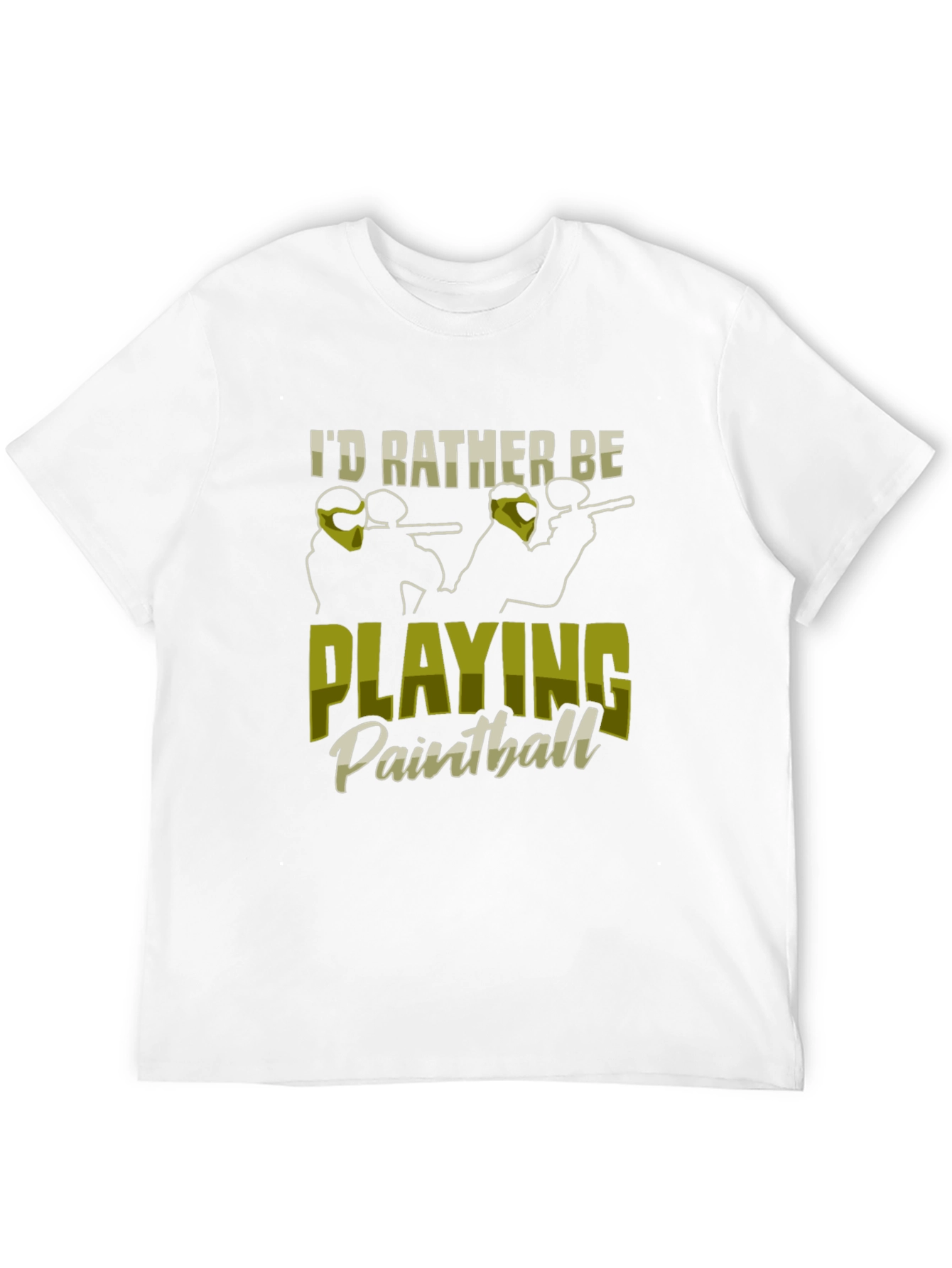 Id Rather Be Playing Paintball Black T-Shirt
