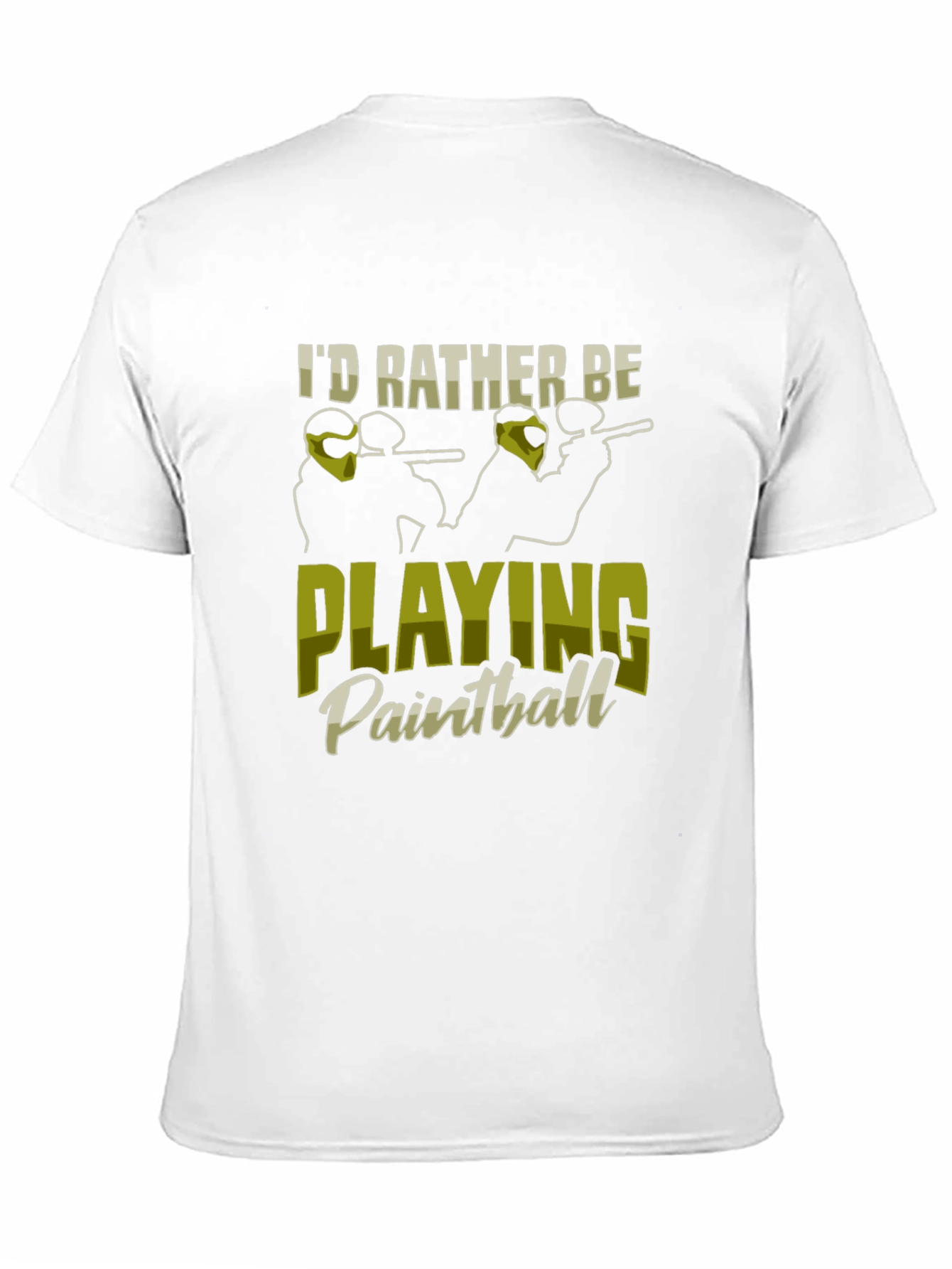 Id Rather Be Playing Paintball Black T-Shirt