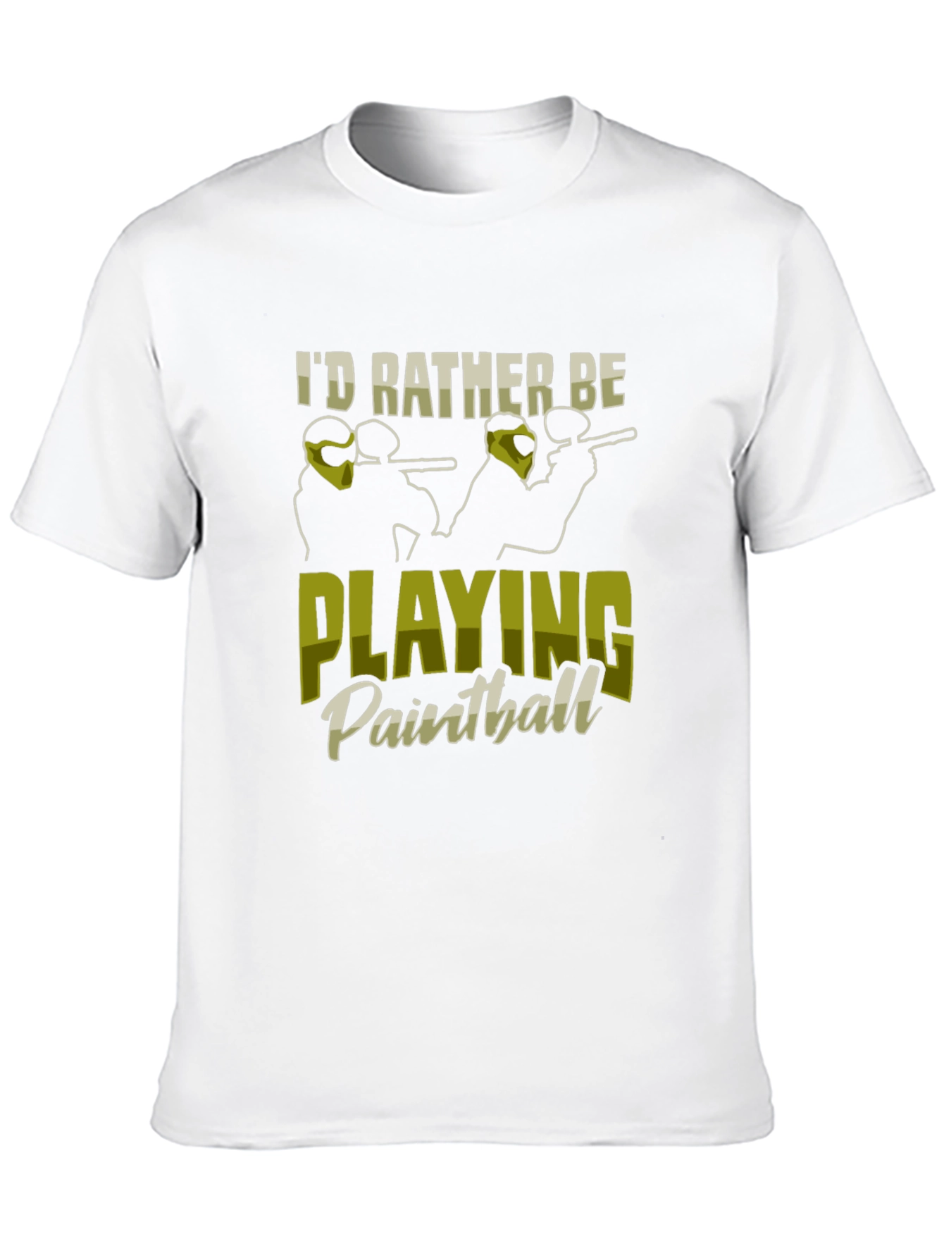Id Rather Be Playing Paintball Black T-Shirt