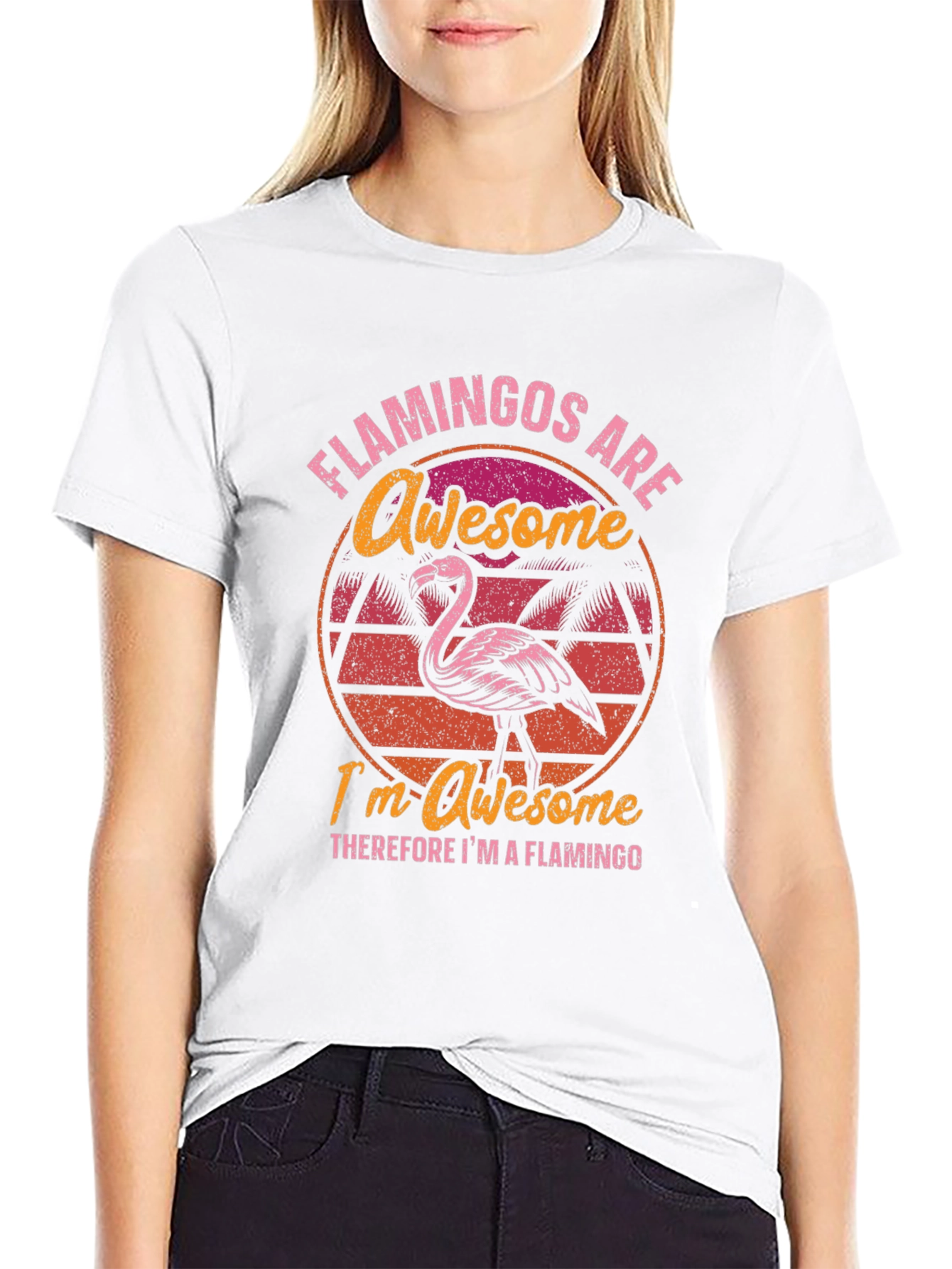 Awesome Flamingo T-Shirt - Tropical Humor Tee
