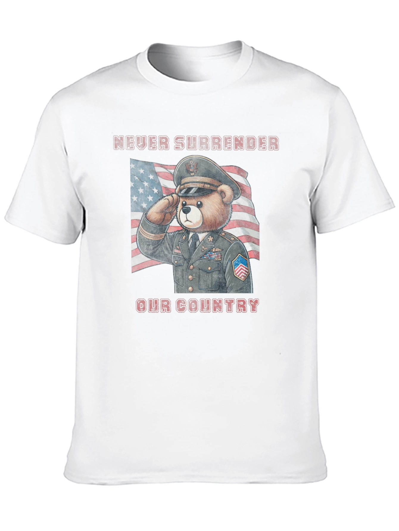 Patriotic Bear T-Shirt - Never Surrender