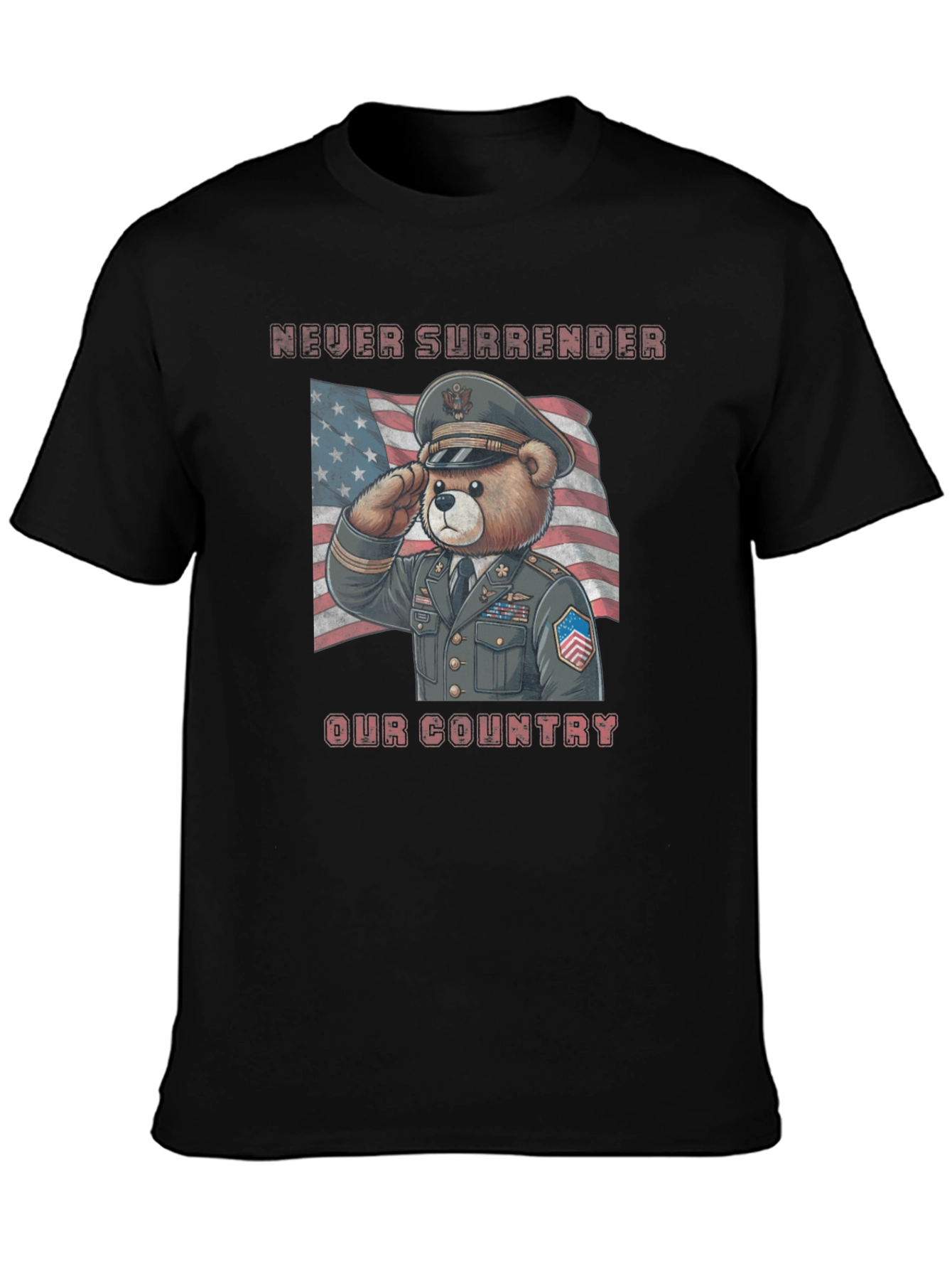 Patriotic Bear T-Shirt - Never Surrender