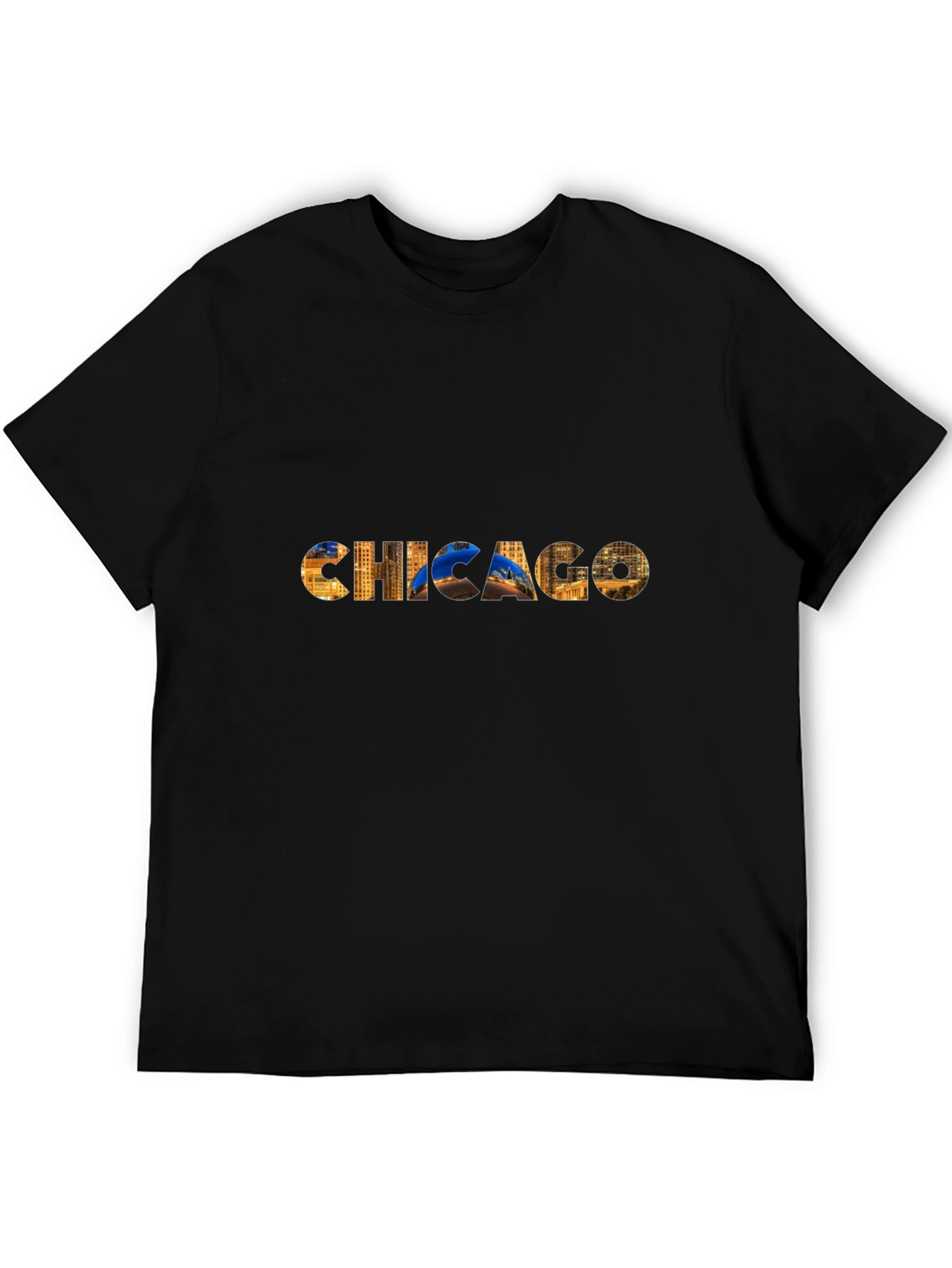 Chicago Skyline Graphic Black T-Shirt