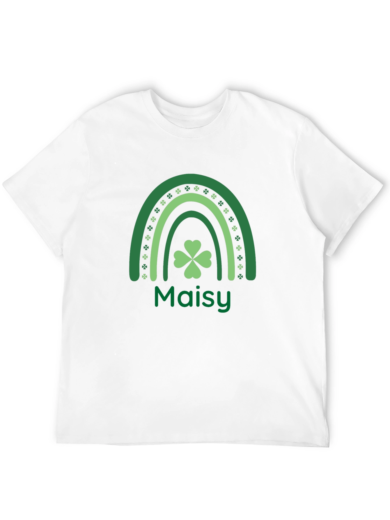 Maisys St. Patricks Day Rainbow Clover Tee