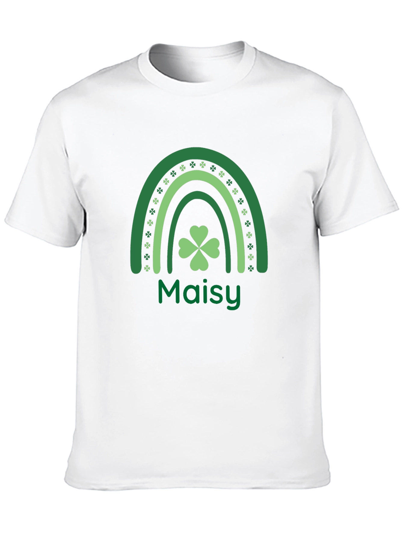 Maisys St. Patricks Day Rainbow Clover Tee