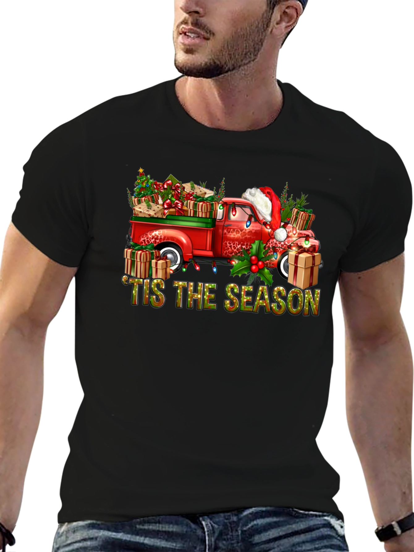 Tis the Season Christmas Truck Graphic Tee