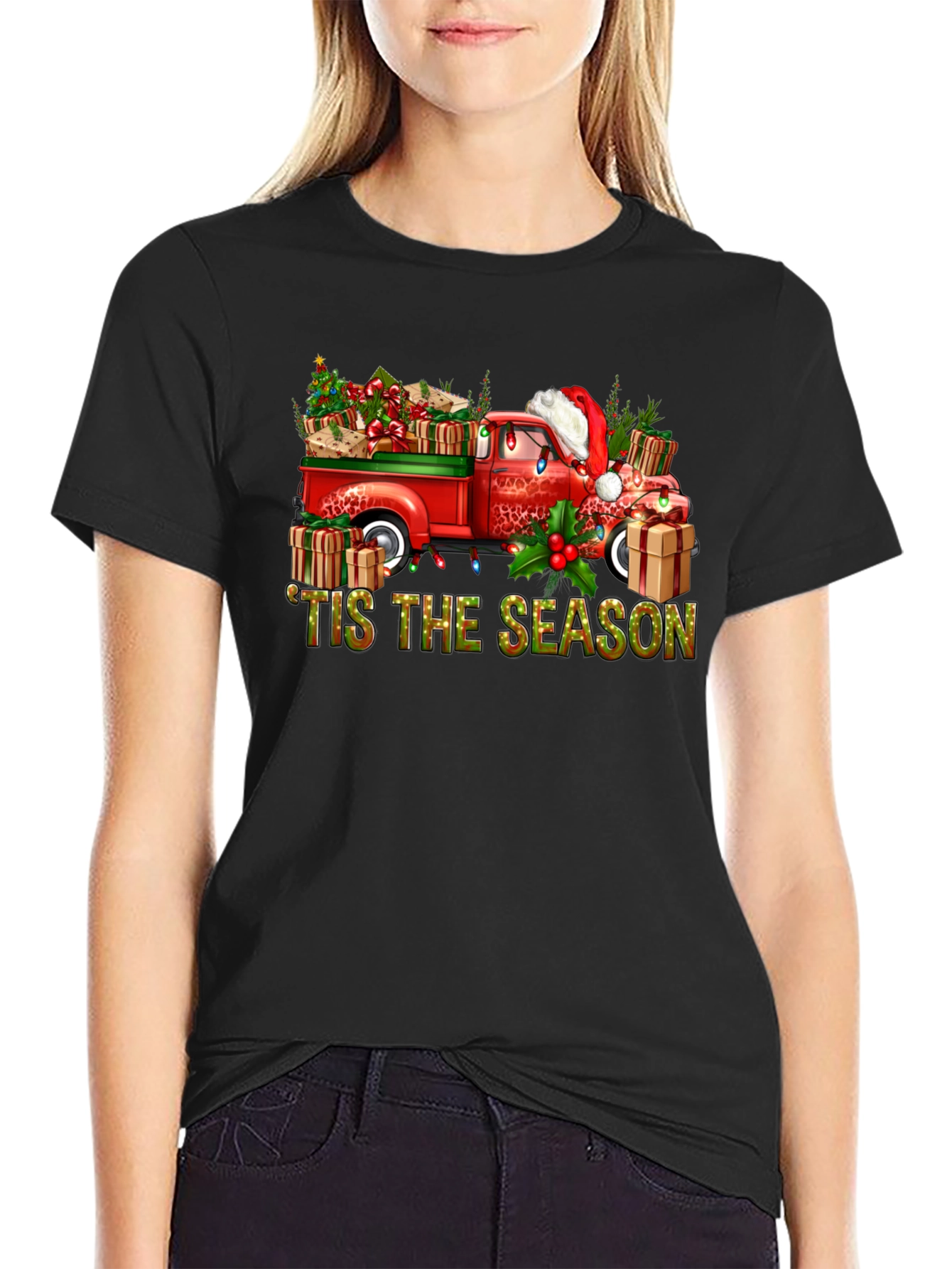 Tis the Season Christmas Truck Graphic Tee