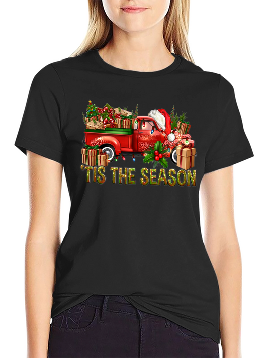Tis the Season Christmas Truck Graphic Tee