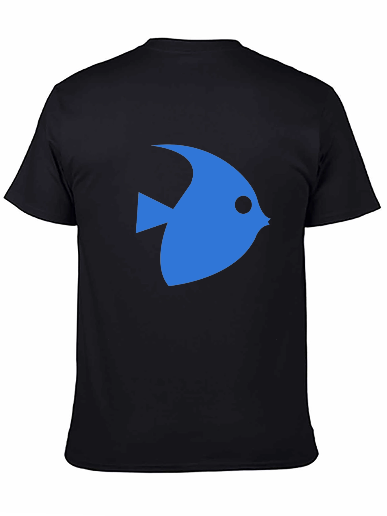 Blue Fish Graphic Black T-Shirt