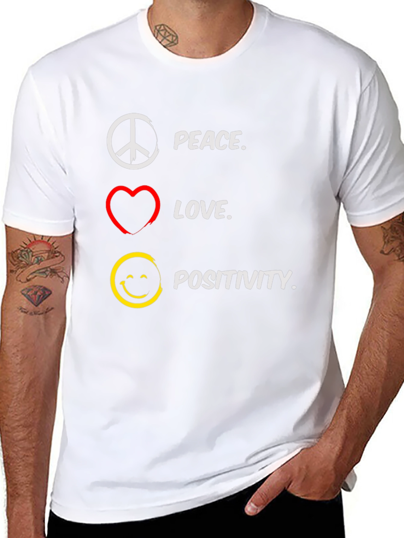 Peace Love Positivity Graphic T-Shirt