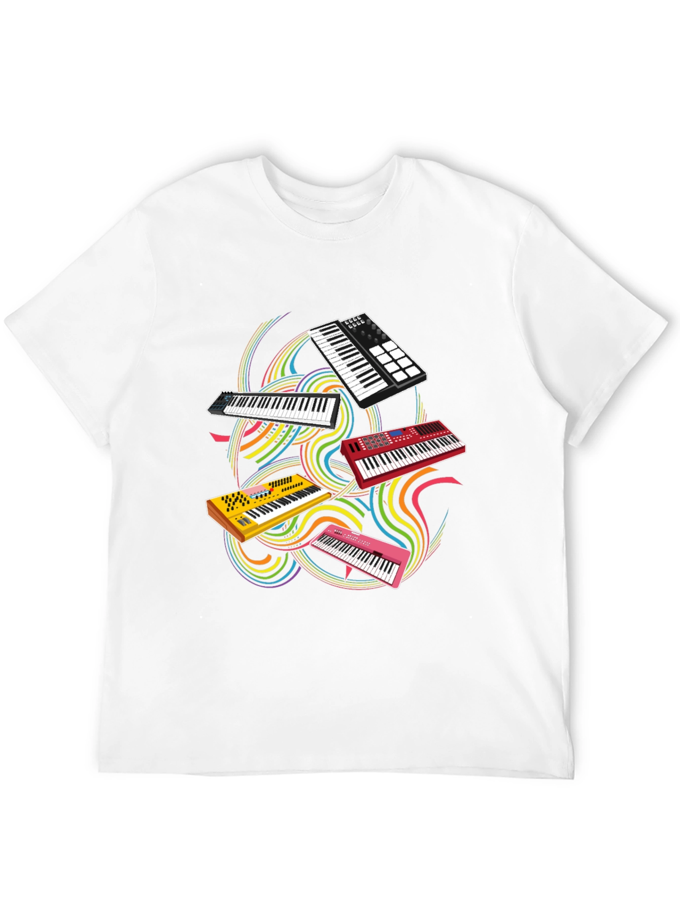 Keyboard Music T-Shirt - Black Cotton Tee