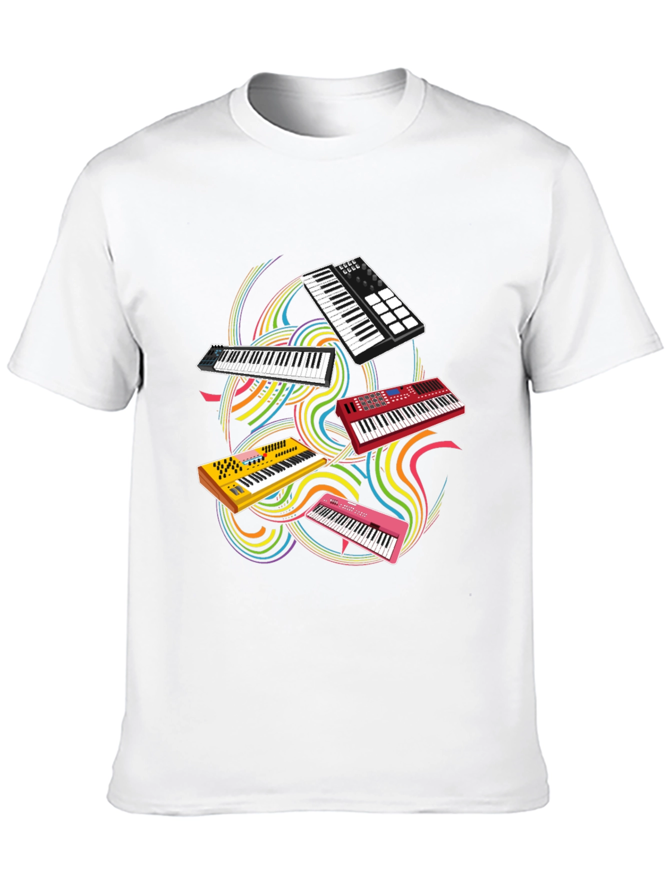 Keyboard Music T-Shirt - Black Cotton Tee