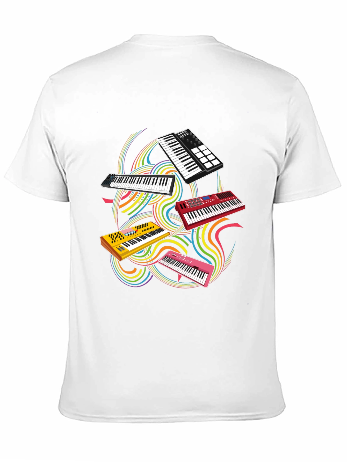 Keyboard Music T-Shirt - Black Cotton Tee