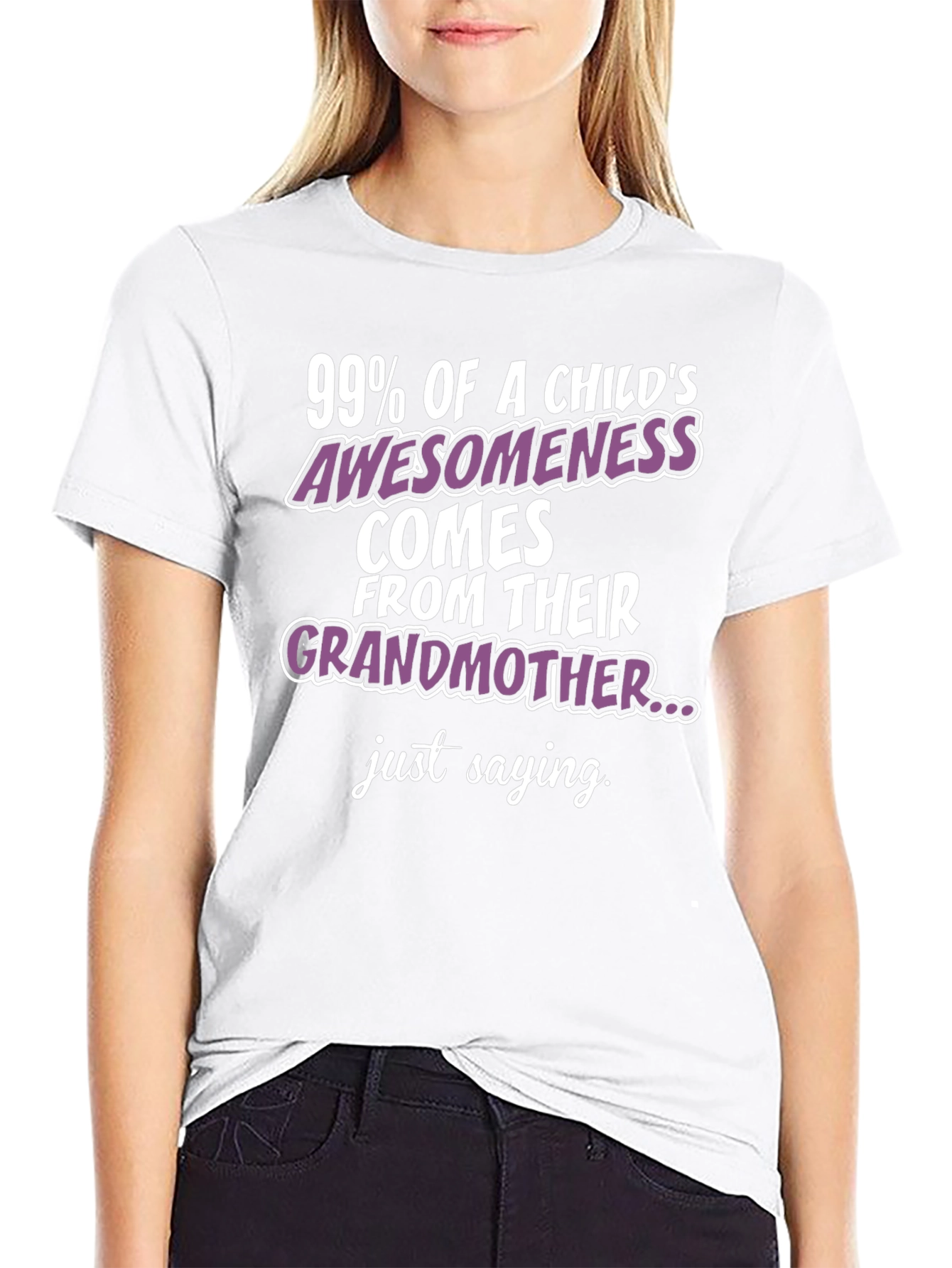 Grandmother Awesomeness T-Shirt - Black