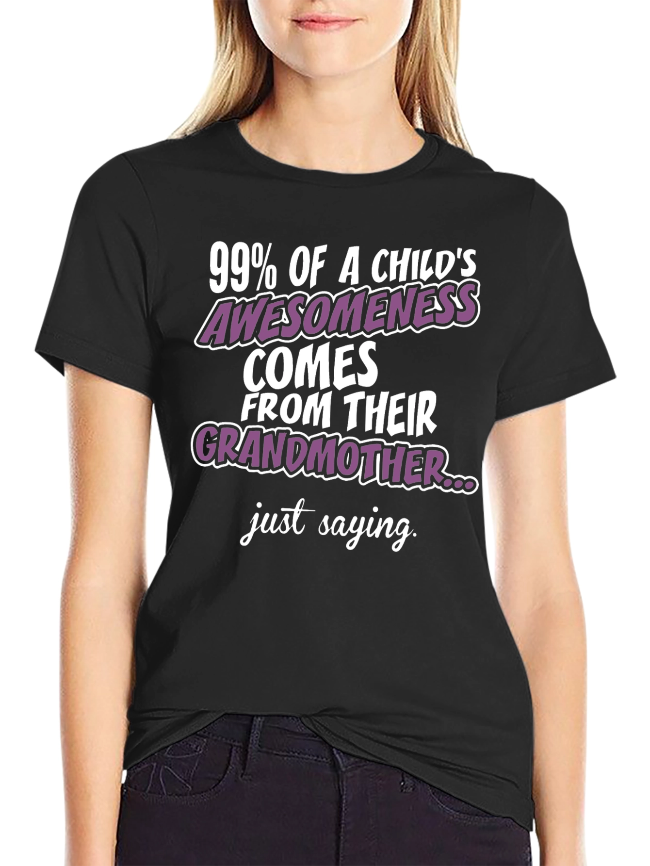 Grandmother Awesomeness T-Shirt - Black