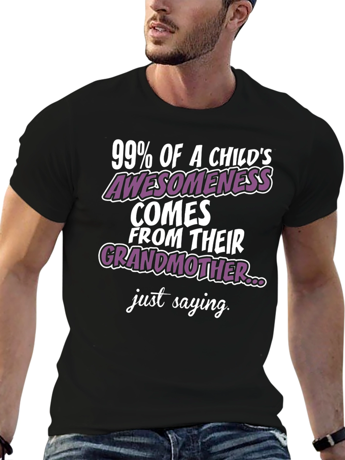 Grandmother Awesomeness T-Shirt - Black