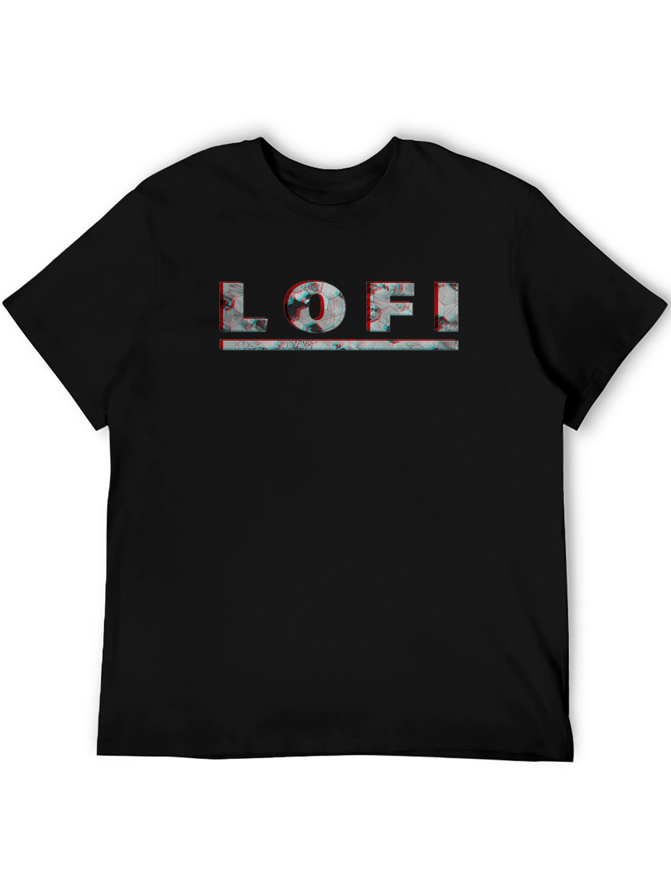 LOFI Graphic Print Mens Black T-Shirt
