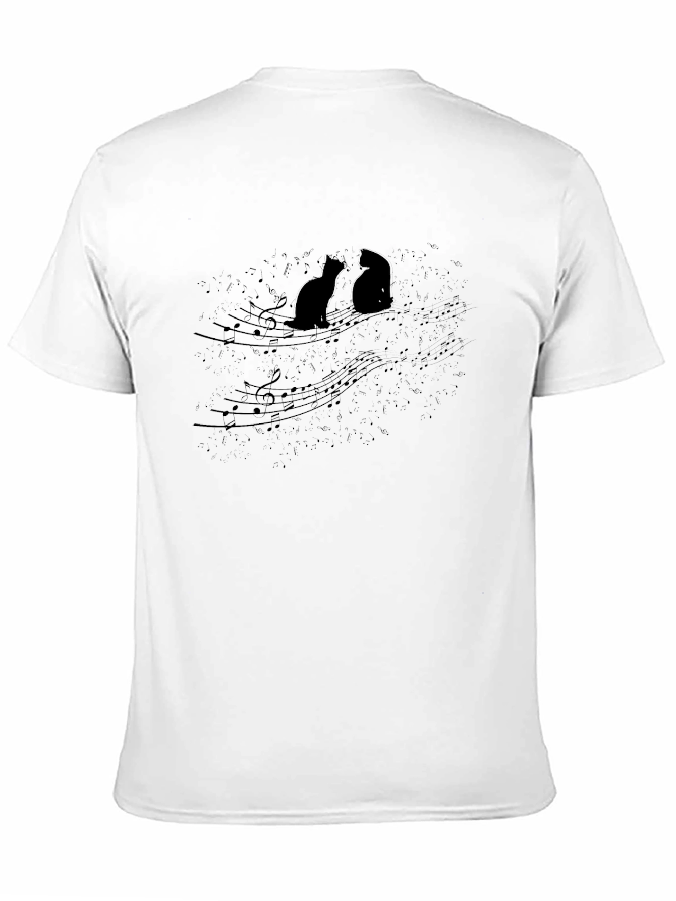Musical Cats Black T-Shirt