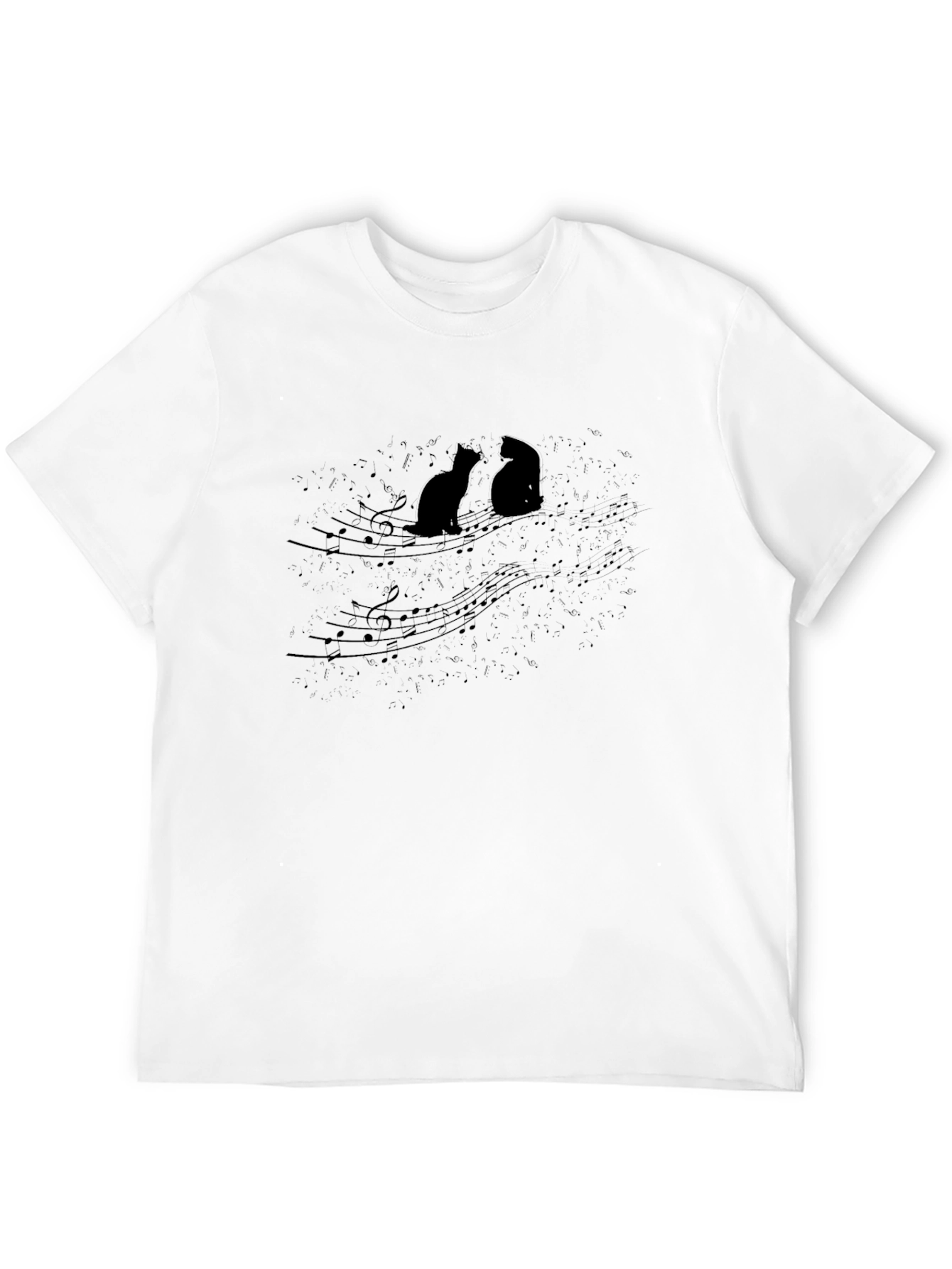 Musical Cats Black T-Shirt