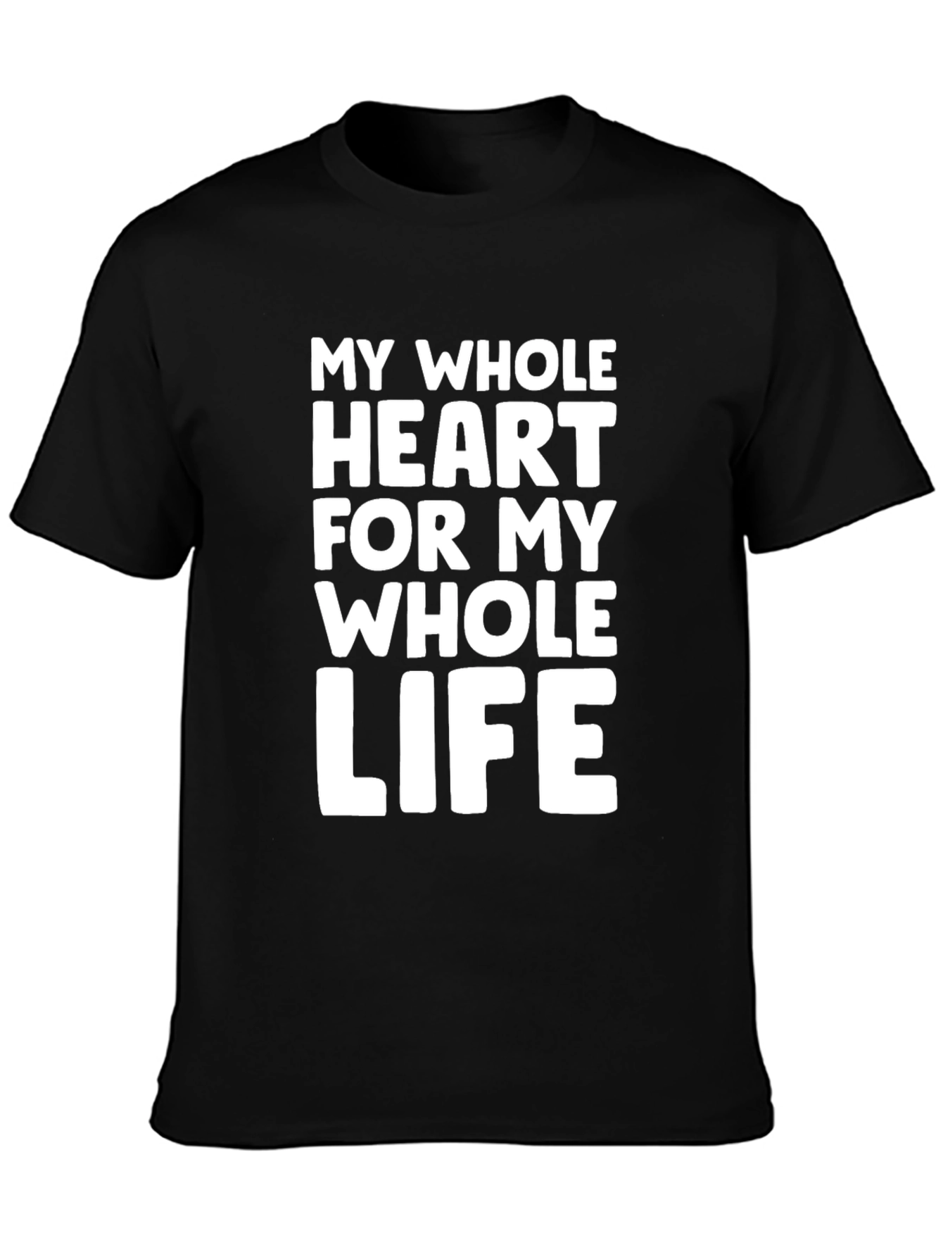 My Whole Heart T-Shirt - Black Cotton