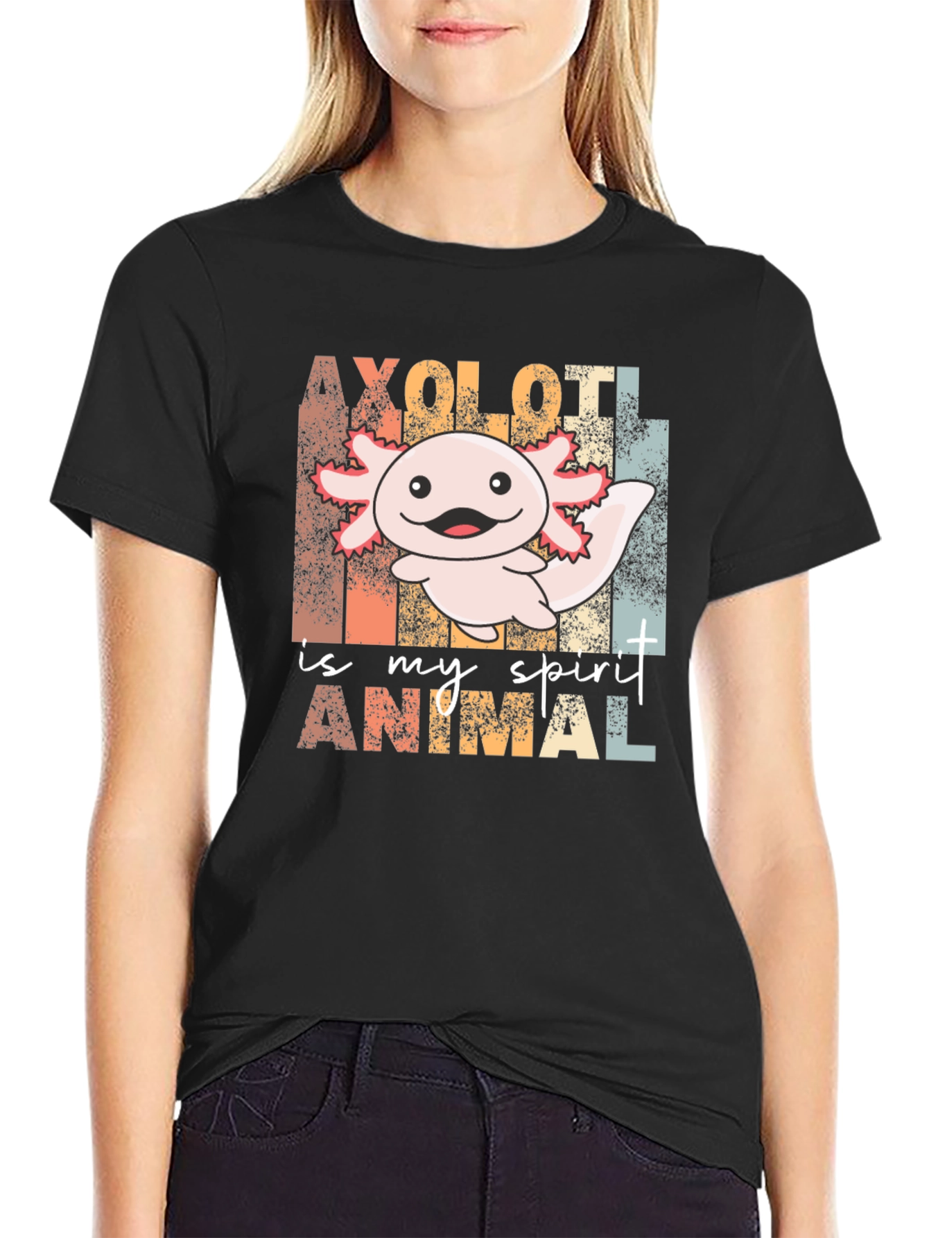 Axolotl Spirit Animal Graphic Tee