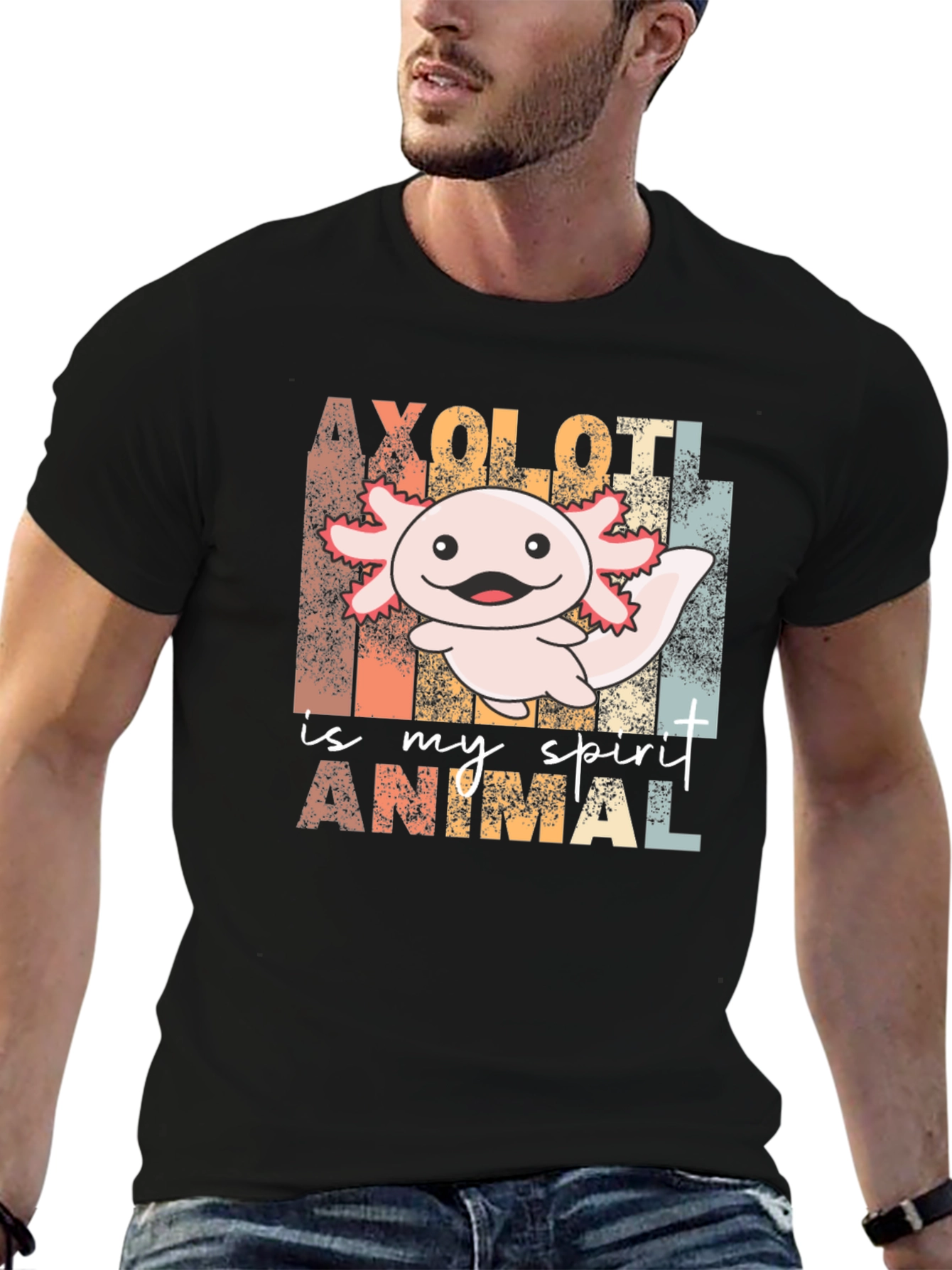 Axolotl Spirit Animal Graphic Tee