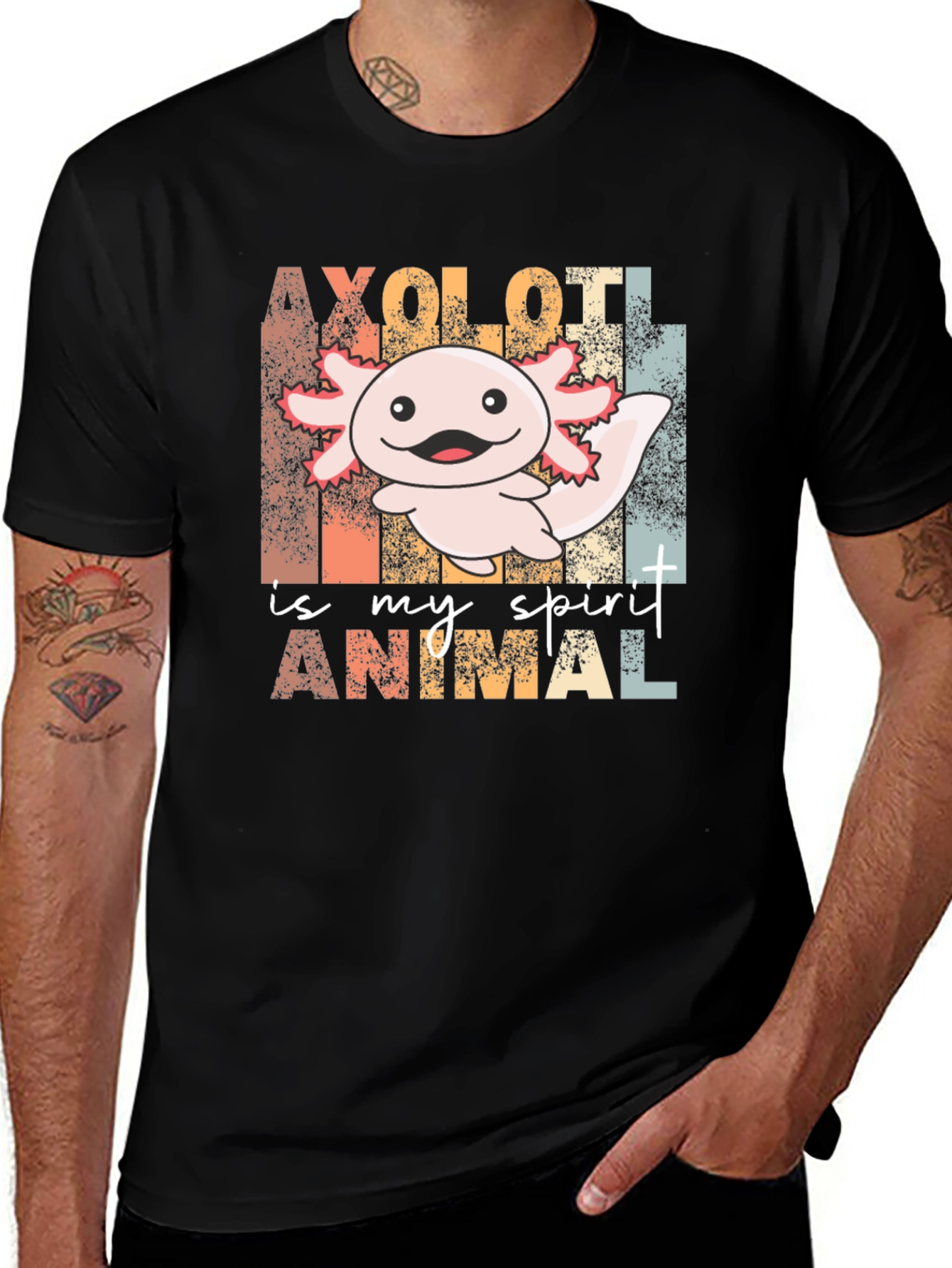 Axolotl Spirit Animal Graphic Tee