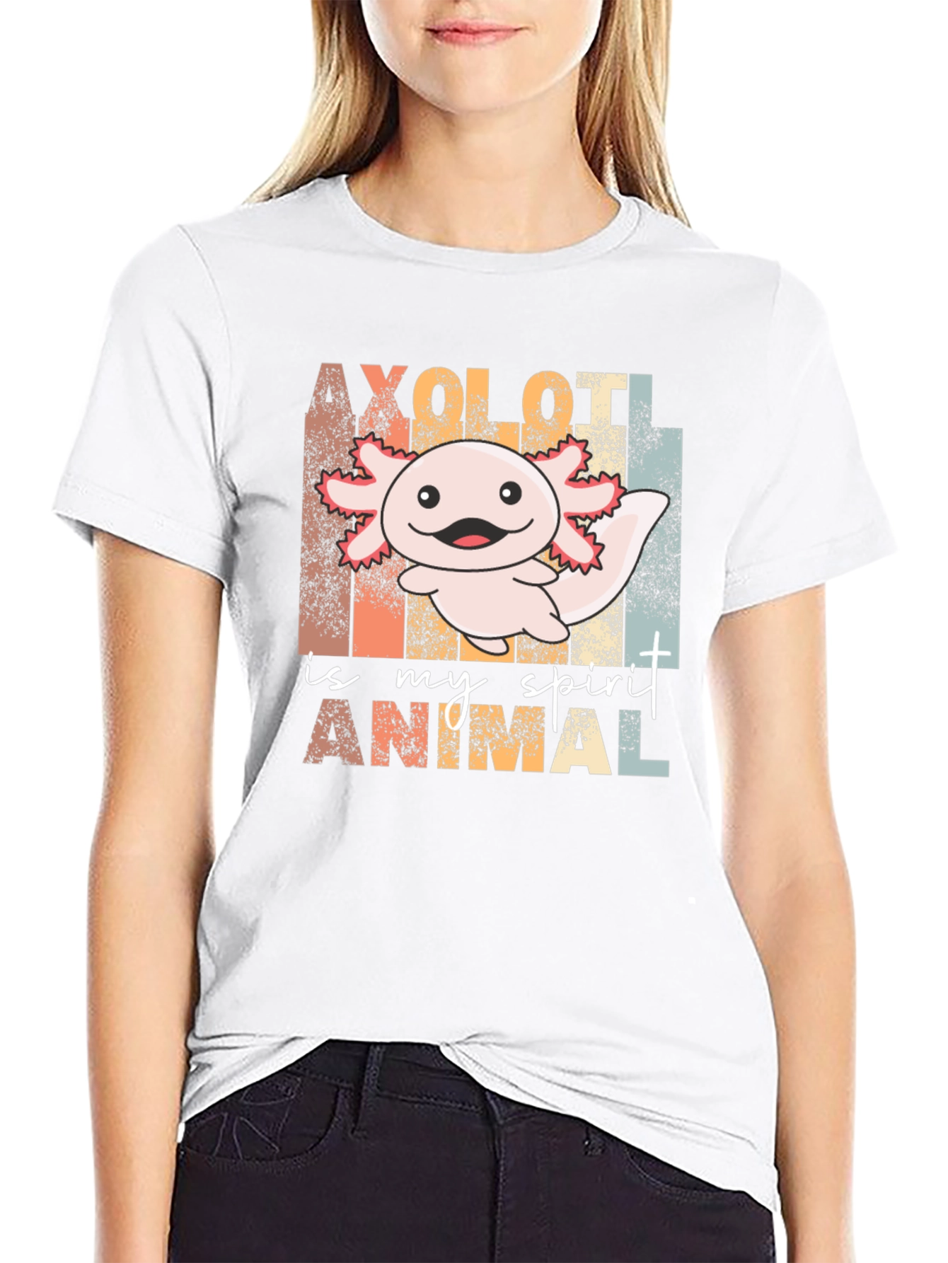 Axolotl Spirit Animal Graphic Tee