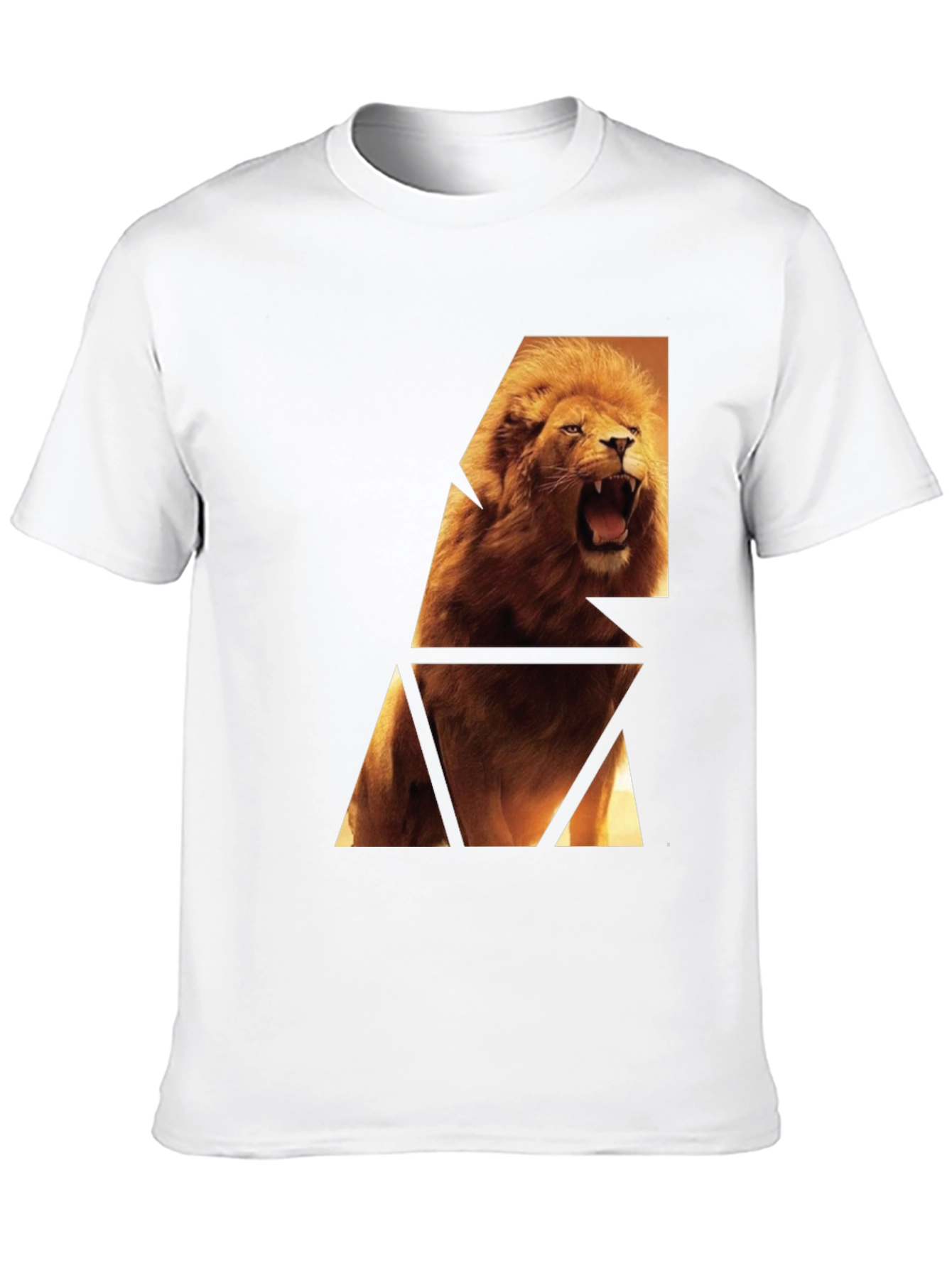Lion Graphic Print Black T-Shirt