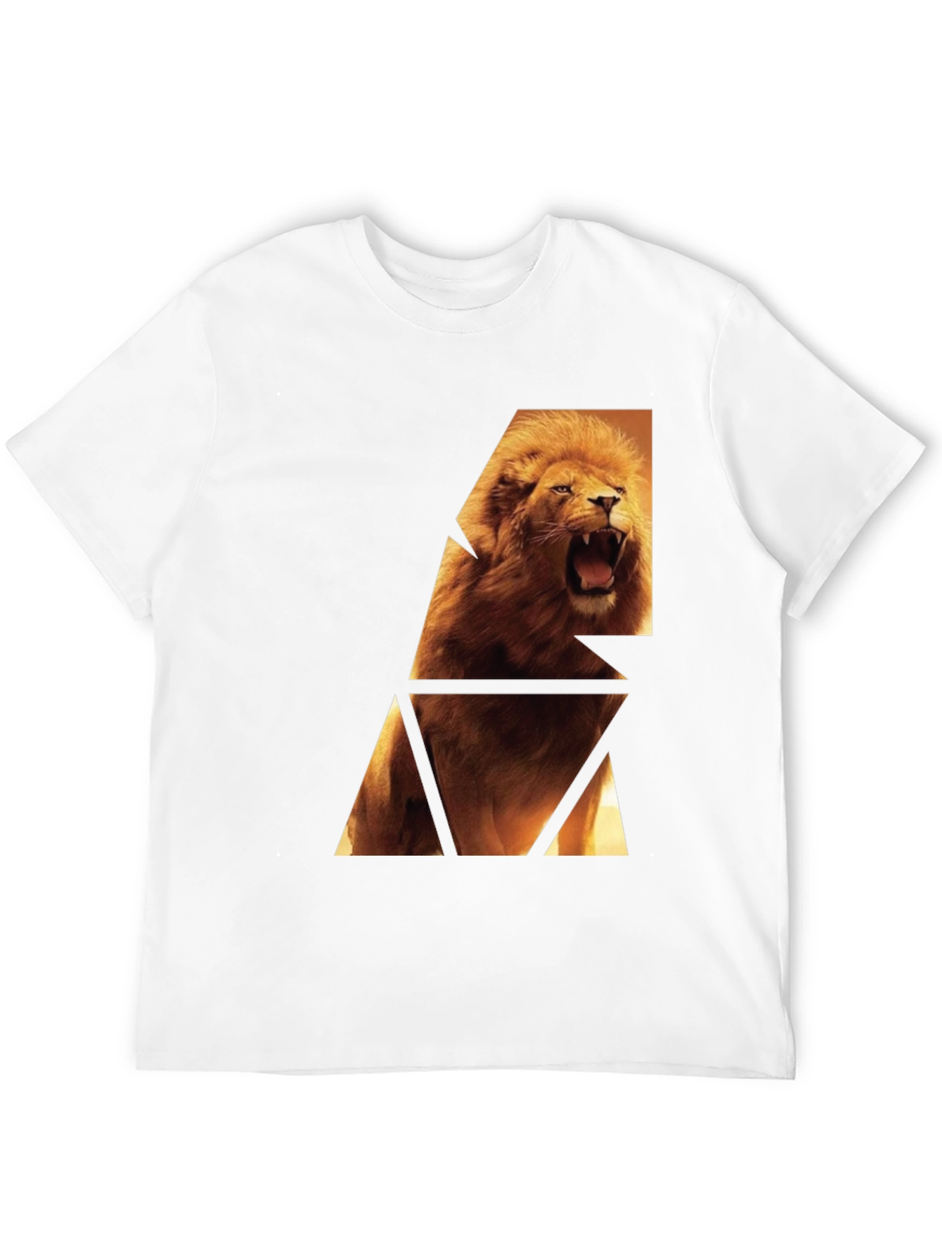 Lion Graphic Print Black T-Shirt
