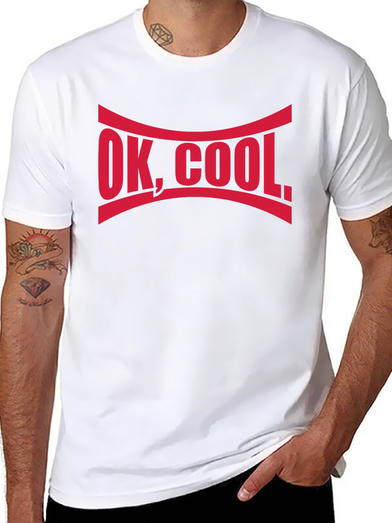 OK COOL. Graphic Tee - Comfy Black T-Shirt