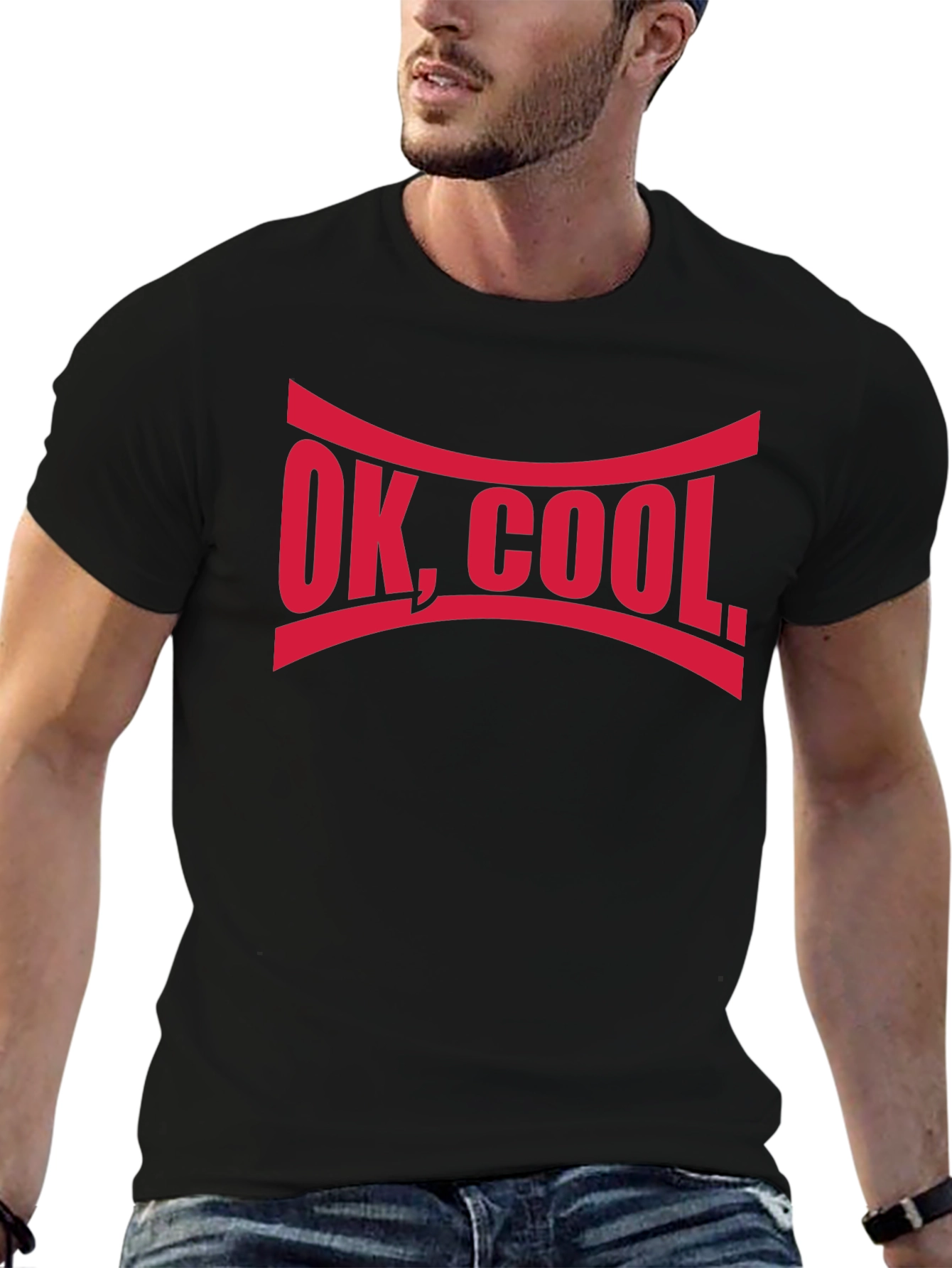 OK COOL. Graphic Tee - Comfy Black T-Shirt