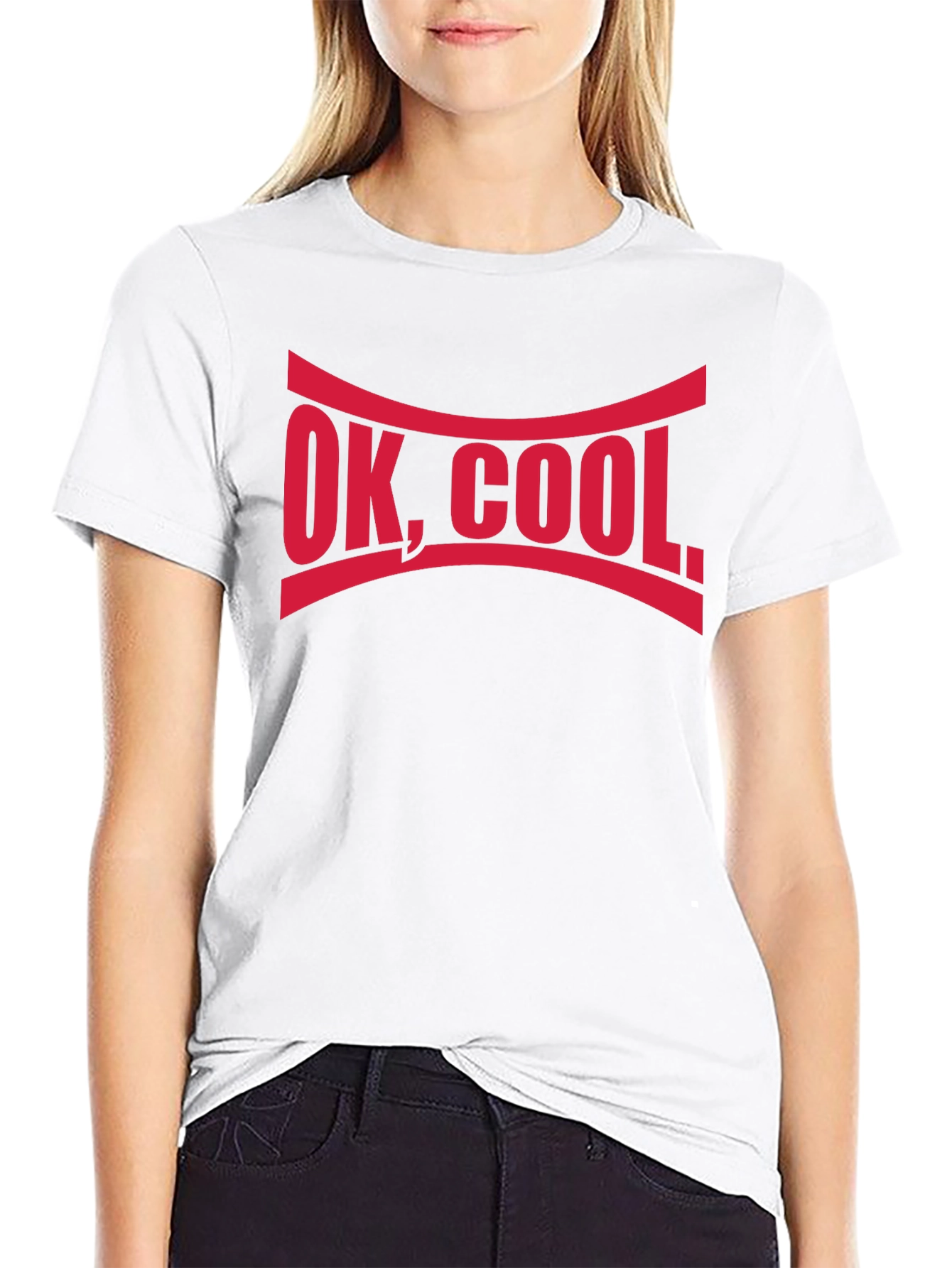 OK COOL. Graphic Tee - Comfy Black T-Shirt