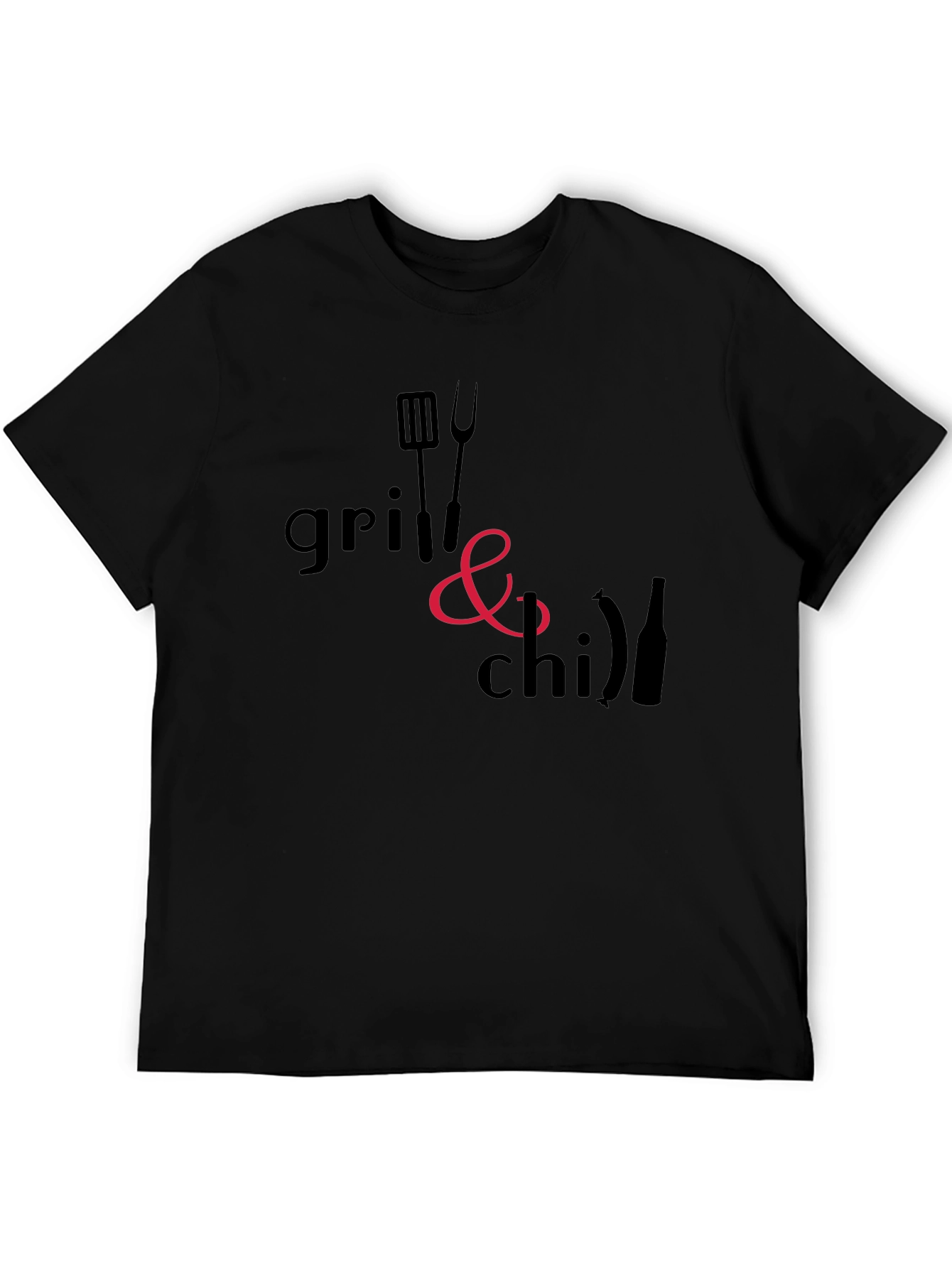 Grill & Chill Black T-Shirt - BBQ Ready