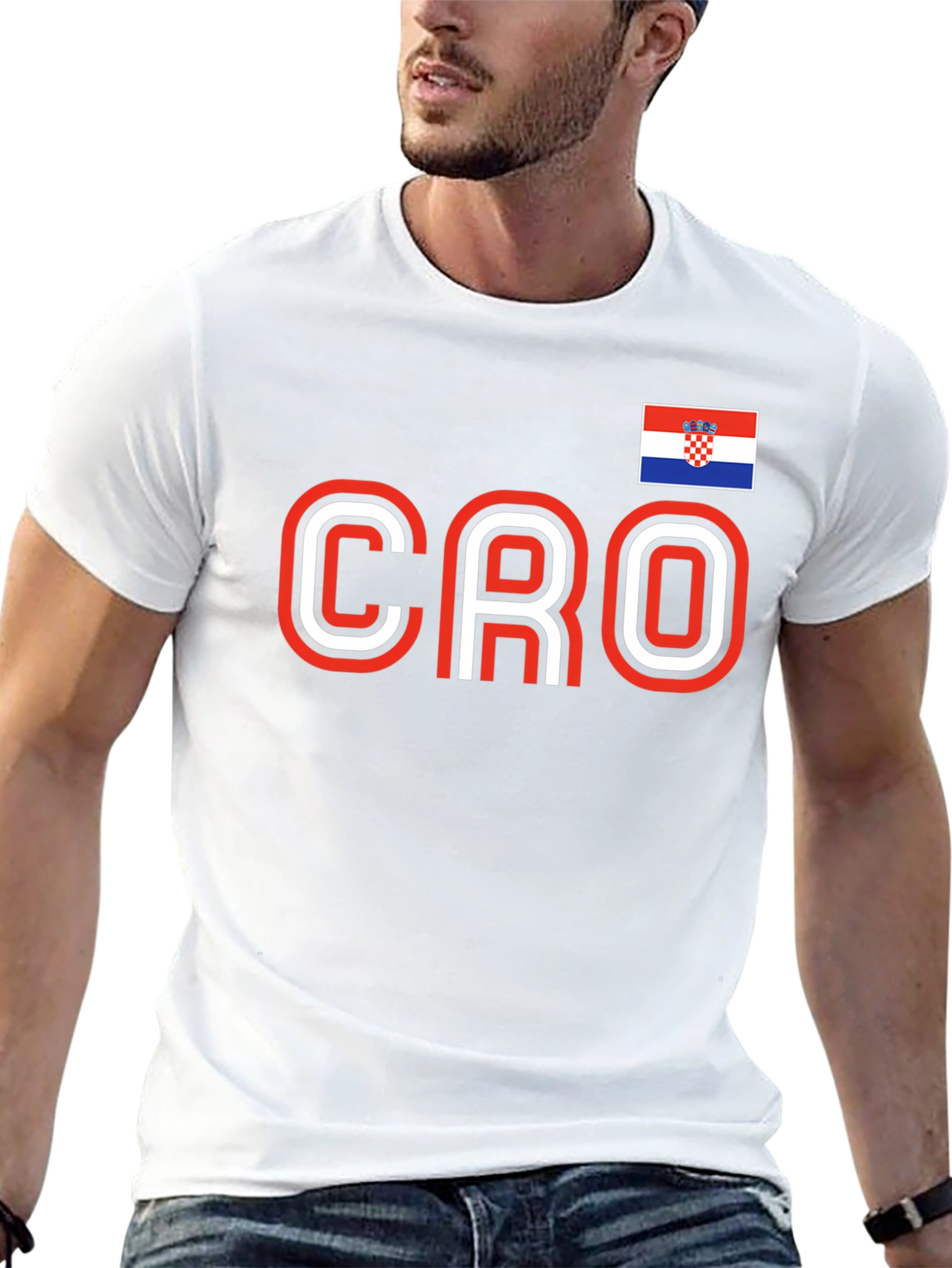Croatia Pride Black T-Shirt -  Soccer Fan Apparel