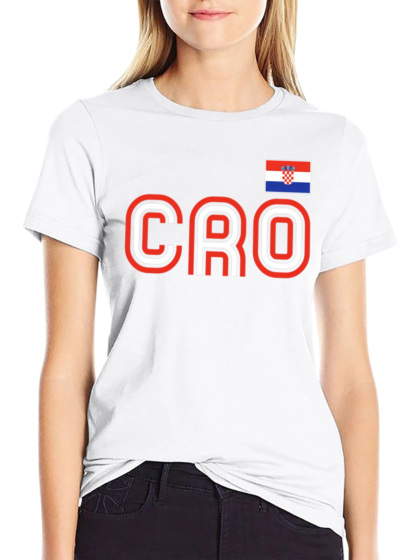Croatia Pride Black T-Shirt -  Soccer Fan Apparel