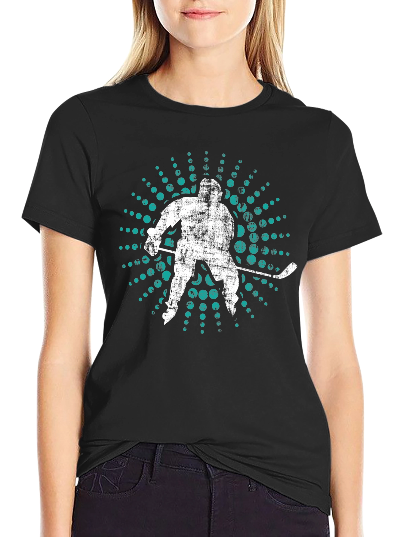 Hockey Player Graphic Tee