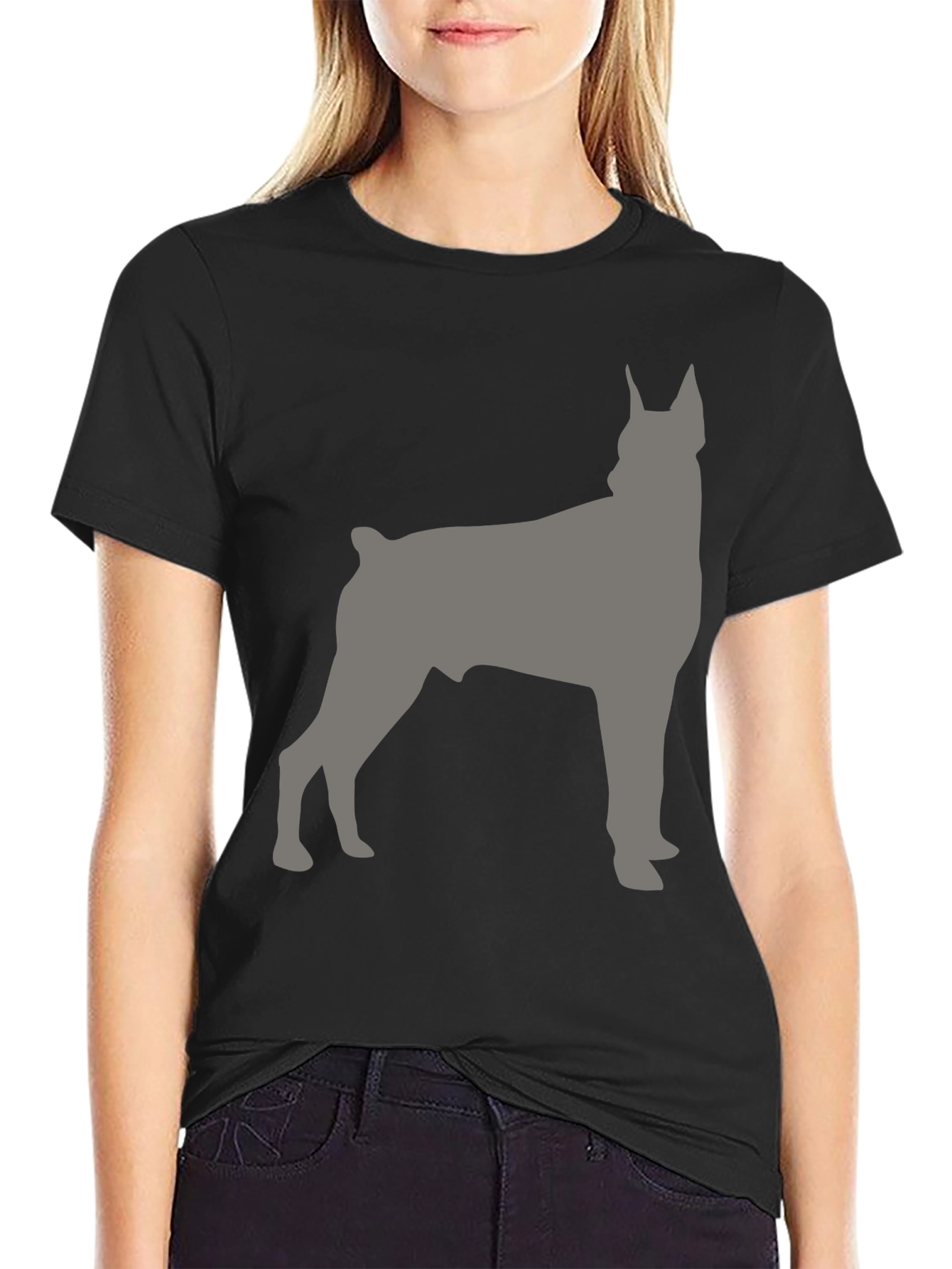 Dog Breed Silhouette Graphic Tee - Mens Black T-Shirt
