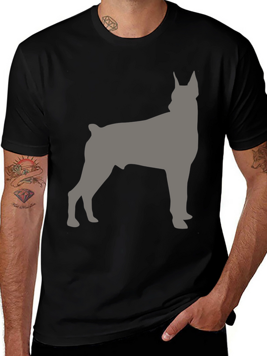Dog Breed Silhouette Graphic Tee - Mens Black T-Shirt