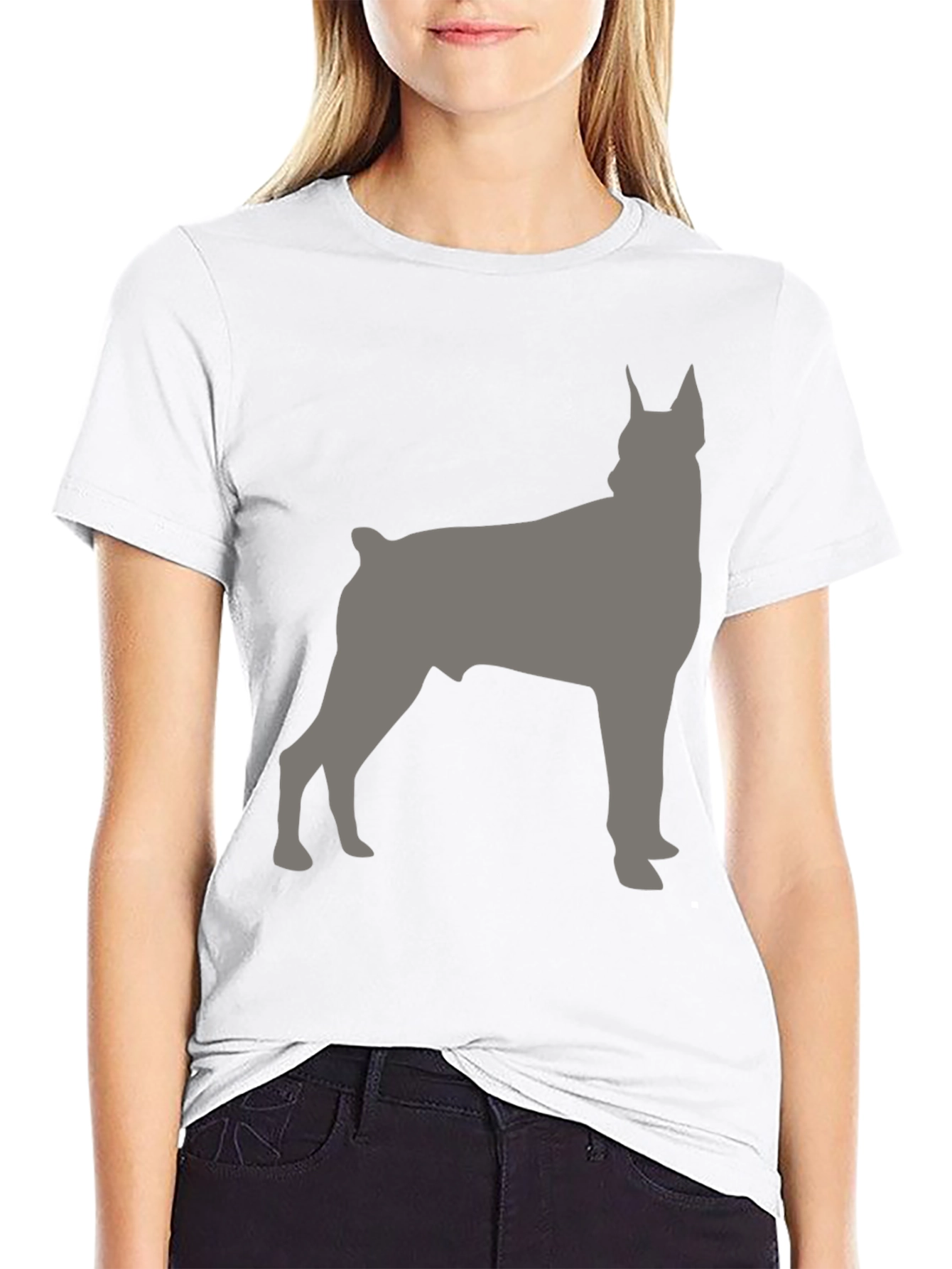 Dog Breed Silhouette Graphic Tee - Mens Black T-Shirt
