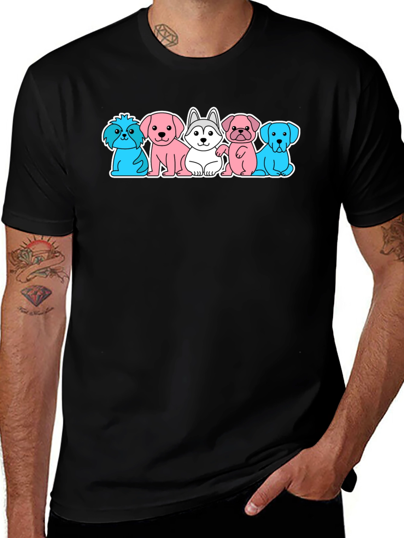 Cute Dog Breed Cartoon T-Shirt